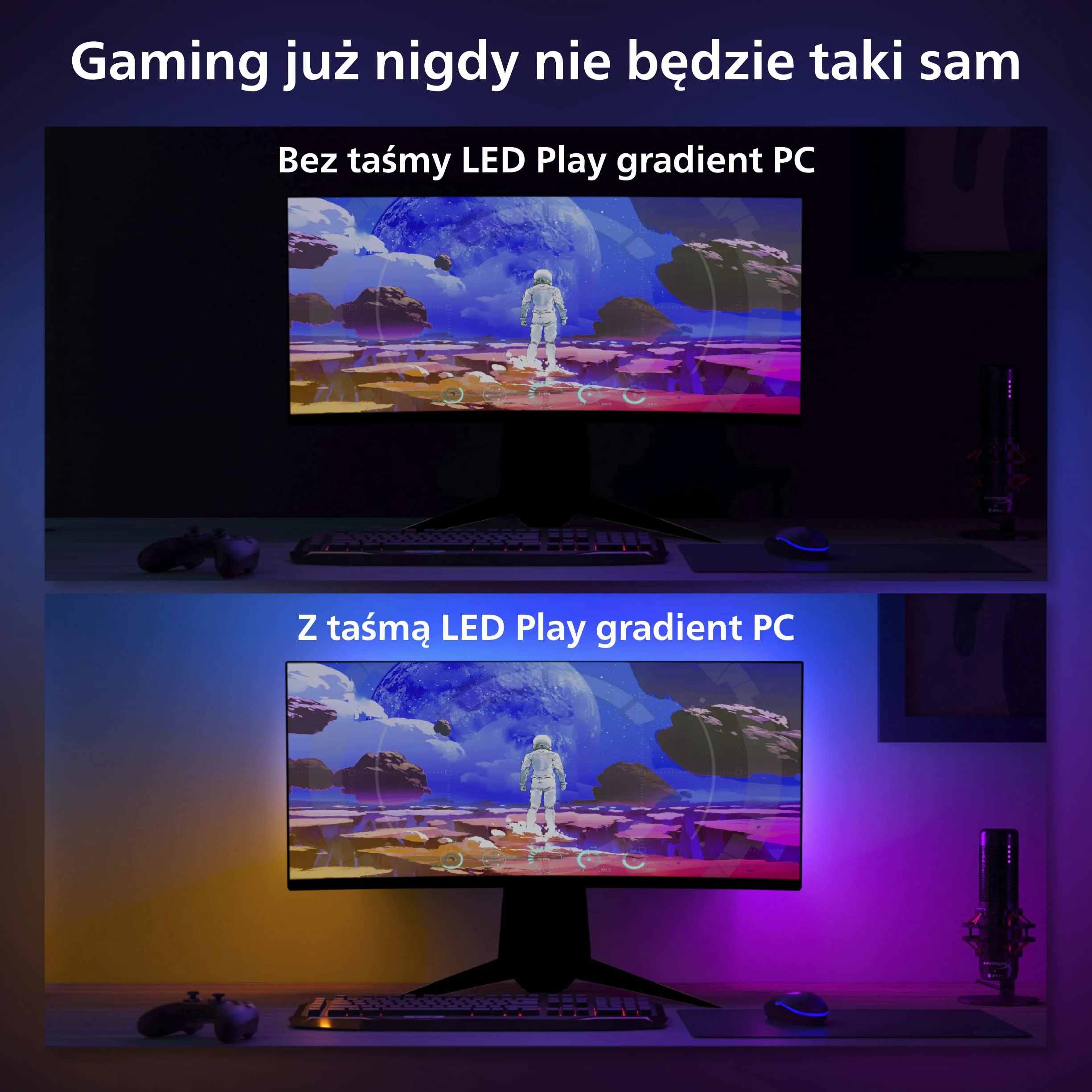 Philips Hue White and Color Ambiance Taśma LED Play Gradient PC 32" 34"