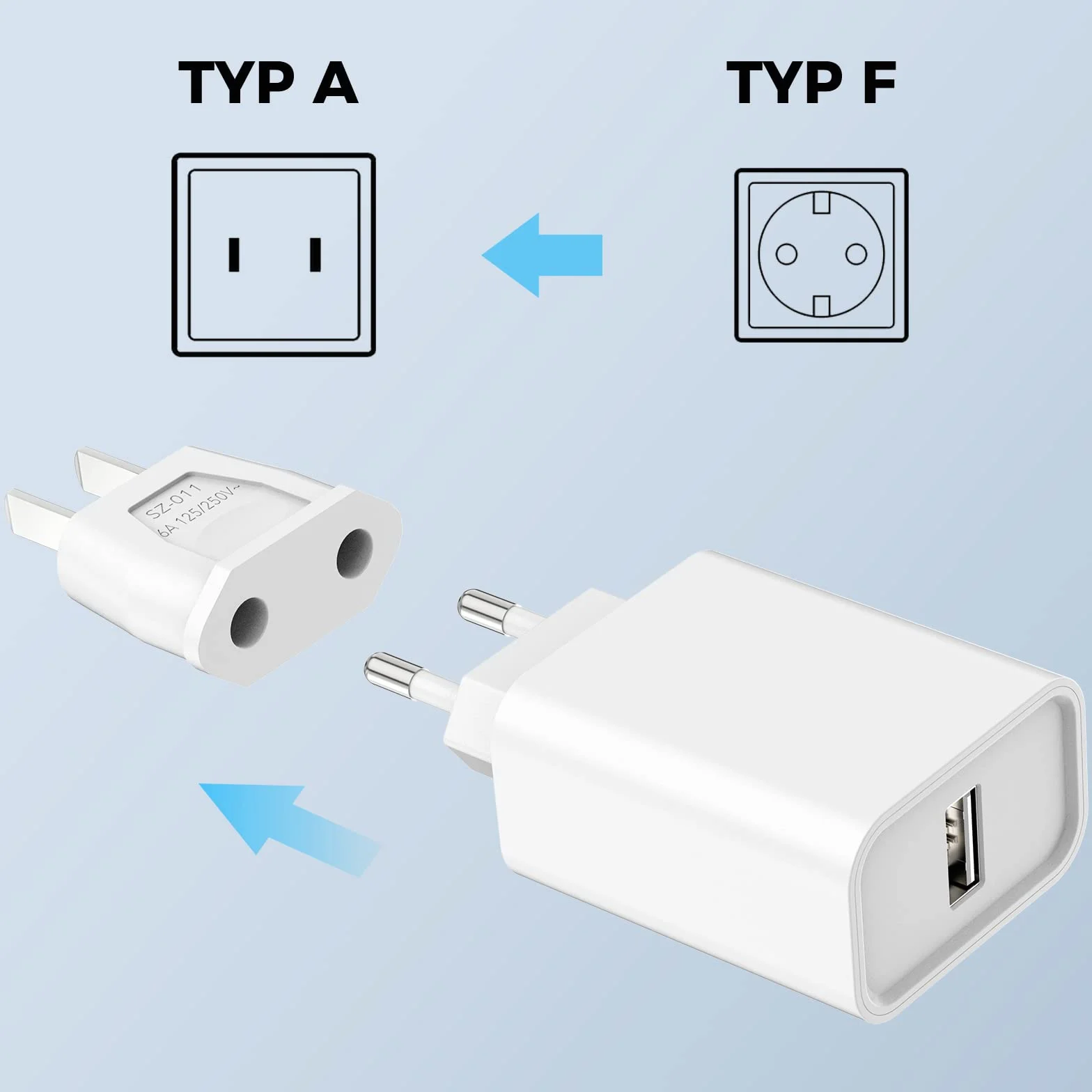 Adapter podróżny VIEVRE 2 sztuki USA Niemcy