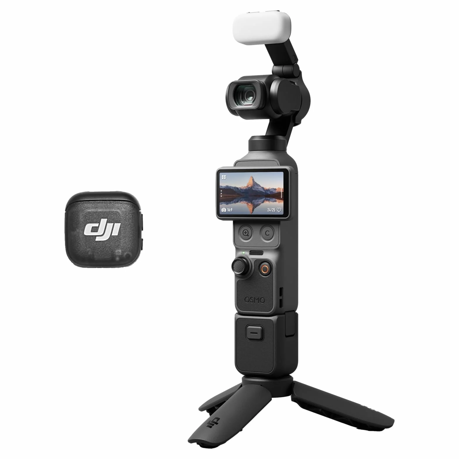 DJI Osmo Pocket 4 Creator Combo, kieszonkowa kamera Vlog, 1″ CMOS, 4K/240 kl./s, stabilizacja 3-osiowa, 107 GB
