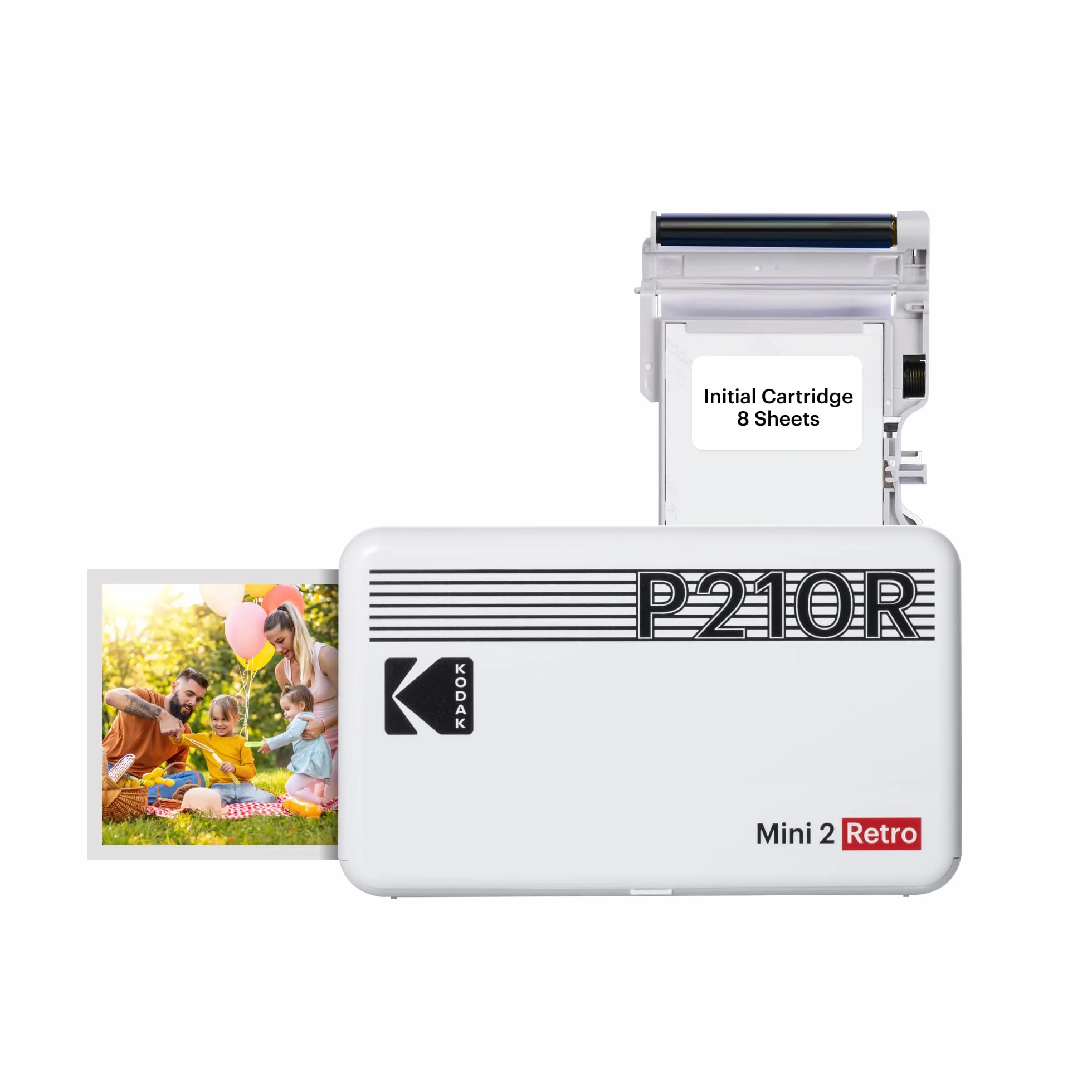 Kodak Mini 2 Plus Printer Retro Biały
