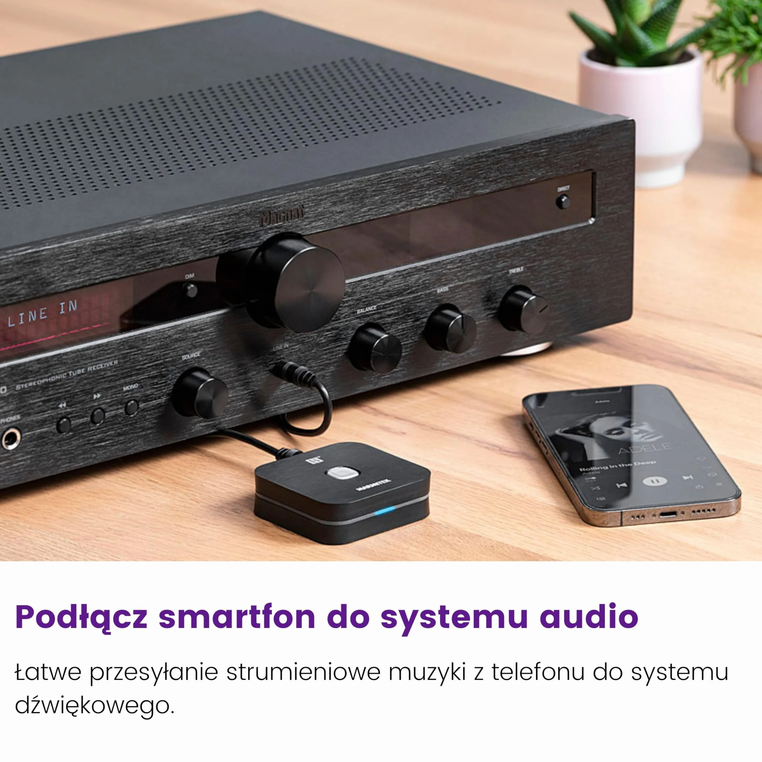 Marmitek BoomBoom 80 Odbiornik Bluetooth Bezprzewodowy Adapter Audio NFC