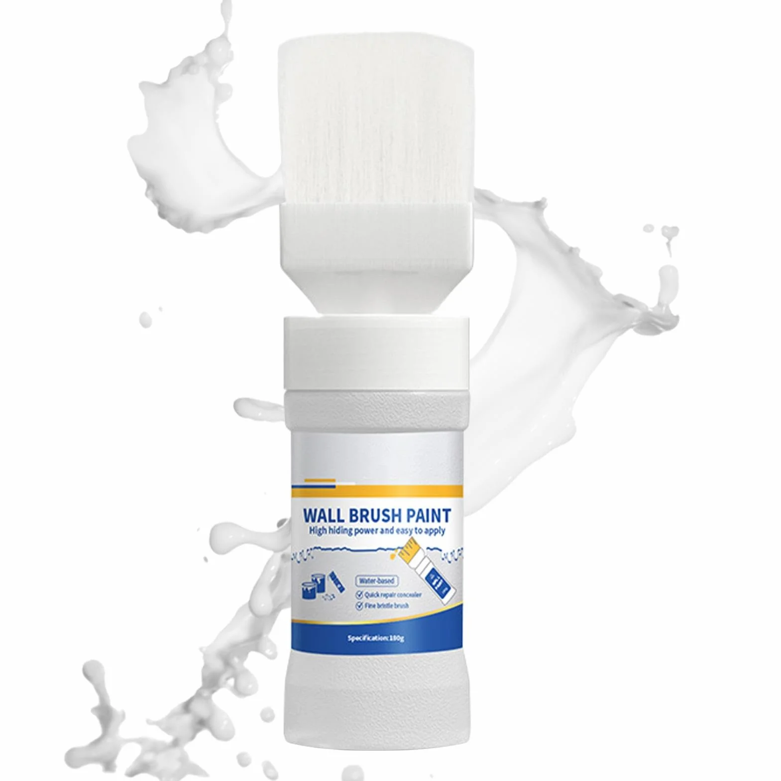Wall Repair Paste, Safe Wall Touchup Paint, White Ceiling Paint, Wall Touchup Kit, Wall Stain Remover Paint, Paint With Brush For Walls, Home Wall Repair Kit, 180g Wall Repair Paste