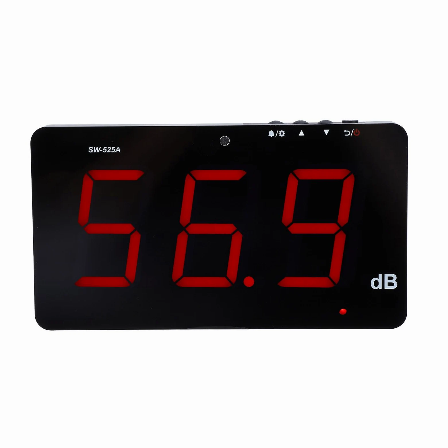 GLOGLOW Miernik Poziomu Dźwięku, Cyfrowy Tester Hałasu z funkcją Alarmu, Duży Wyświetlacz LCD do Domowego Biura, Pomiar 30-130 DB z Monitorowaniem w Czasie Rzeczywistym i możliwością Zawieszenia na