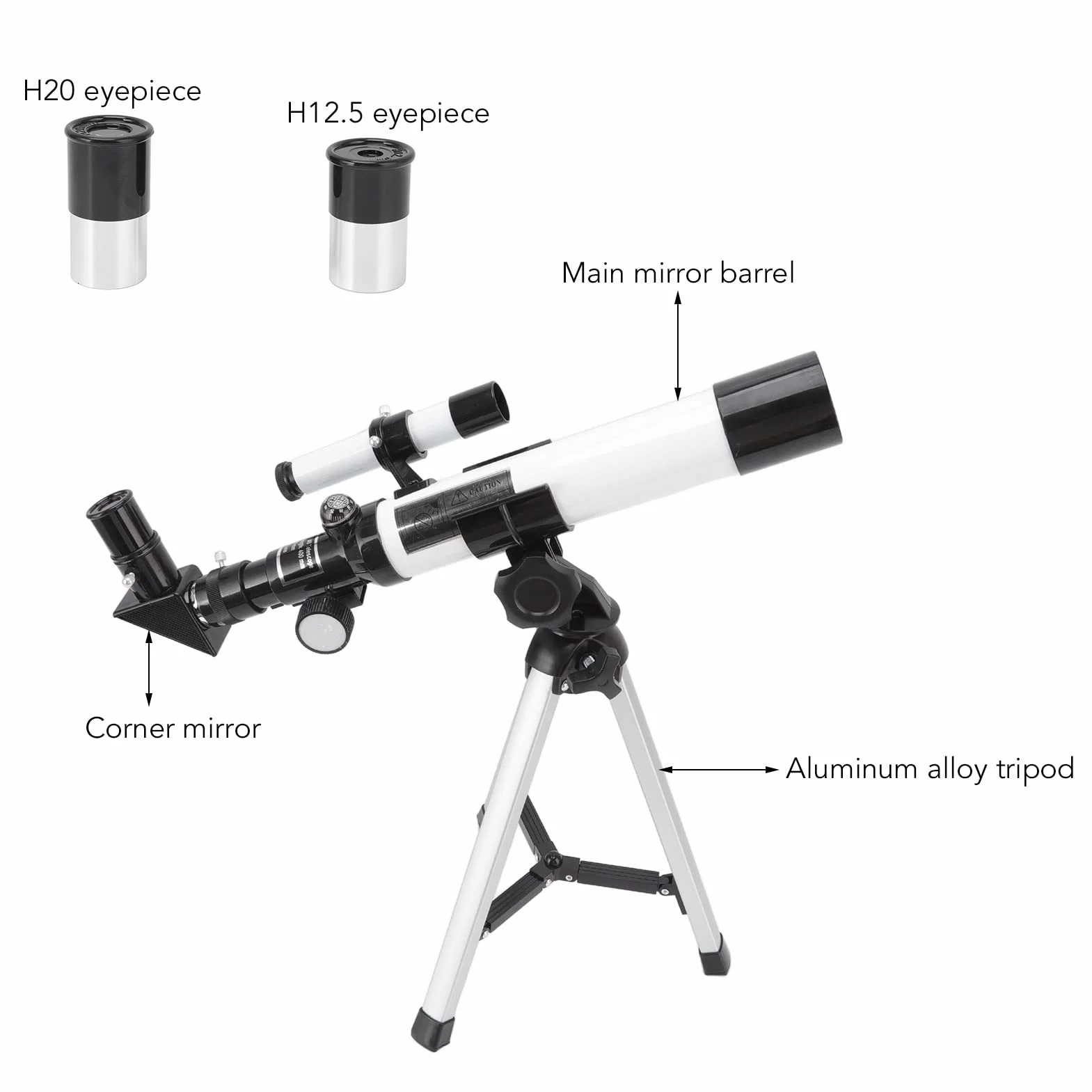 Teleskop Astronomiczny Refraktora 40mm 400mm Przenośny dla Dorosłych Dzieci