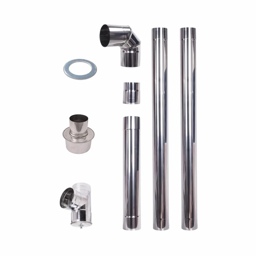 Rura wydechowa do pieca na pellet ze stali nierdzewnej 80mm AISI 304 2m