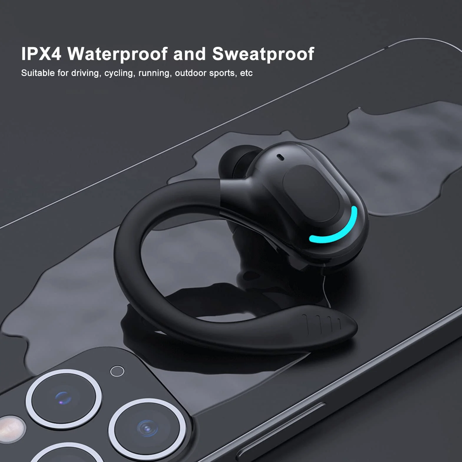 Zestaw Słuchawkowy Bluetooth IPX4 Bezprzewodowa Słuchawka Jedno Ucho do Biegania Jazdy
