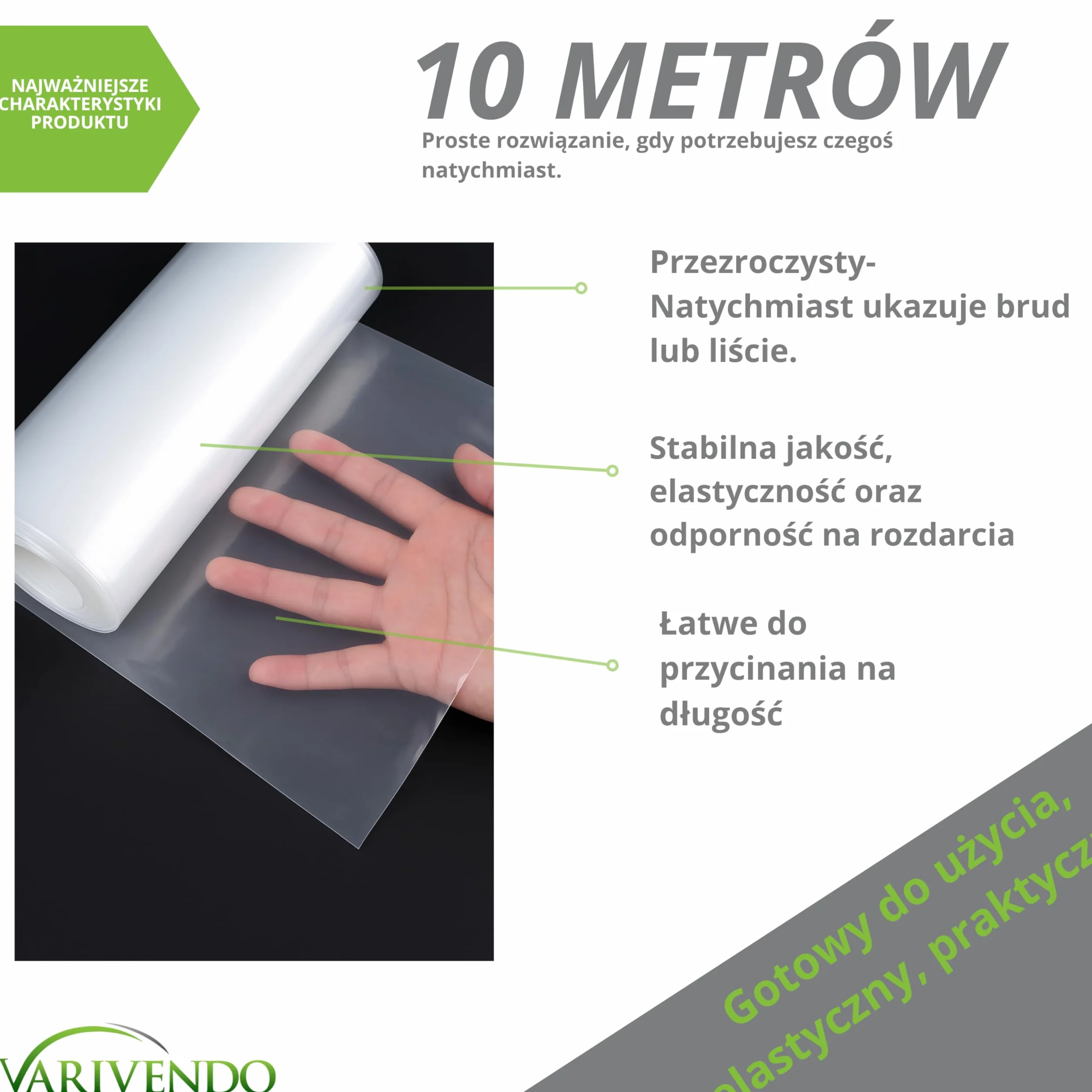 Tymczasowy wąż rynny dachowej, 10 m, zamiennik rury spustowej, wąż rynny deszczowej