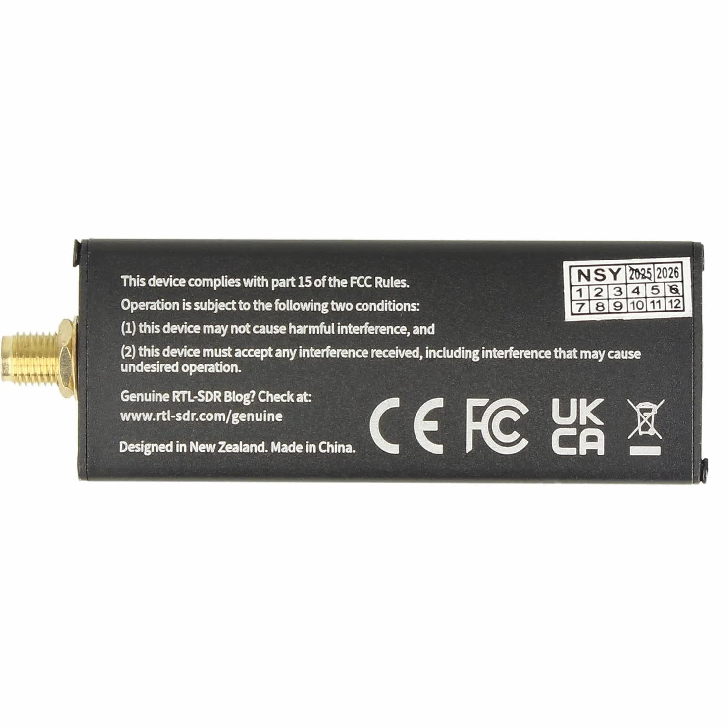 RTL-SDR Blog V4 R828D RTL2832U 1PPM TCXO SMA radio zdefiniowane programowo (tylko dongla) (USB-C)