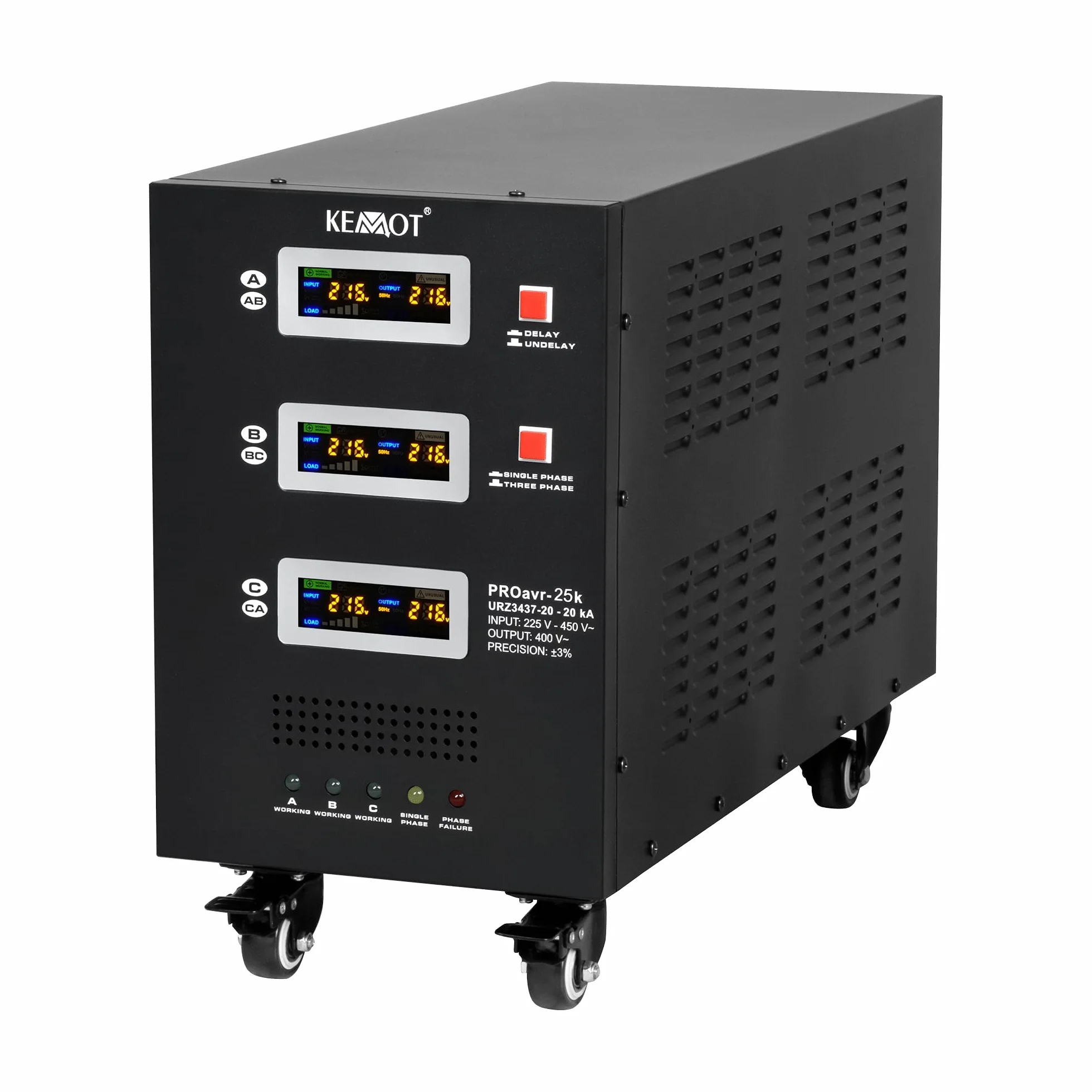 Kemot Automatyczny Trójfazowy Stabilizator Napięcia PROavr-25k 25000 VA URZ3437-25