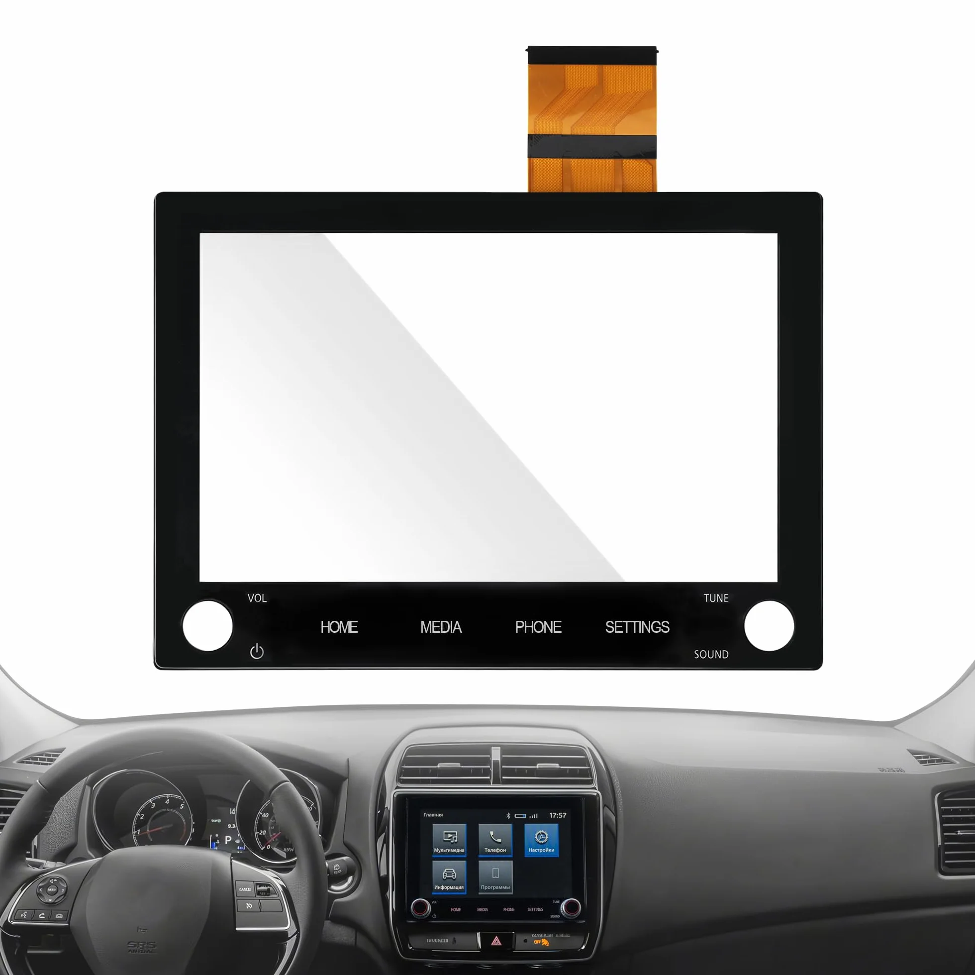 LEMON SHARK Ekran dotykowy LCD 8" nawigacja radio do Mitsubishi Outlander 2020-2022