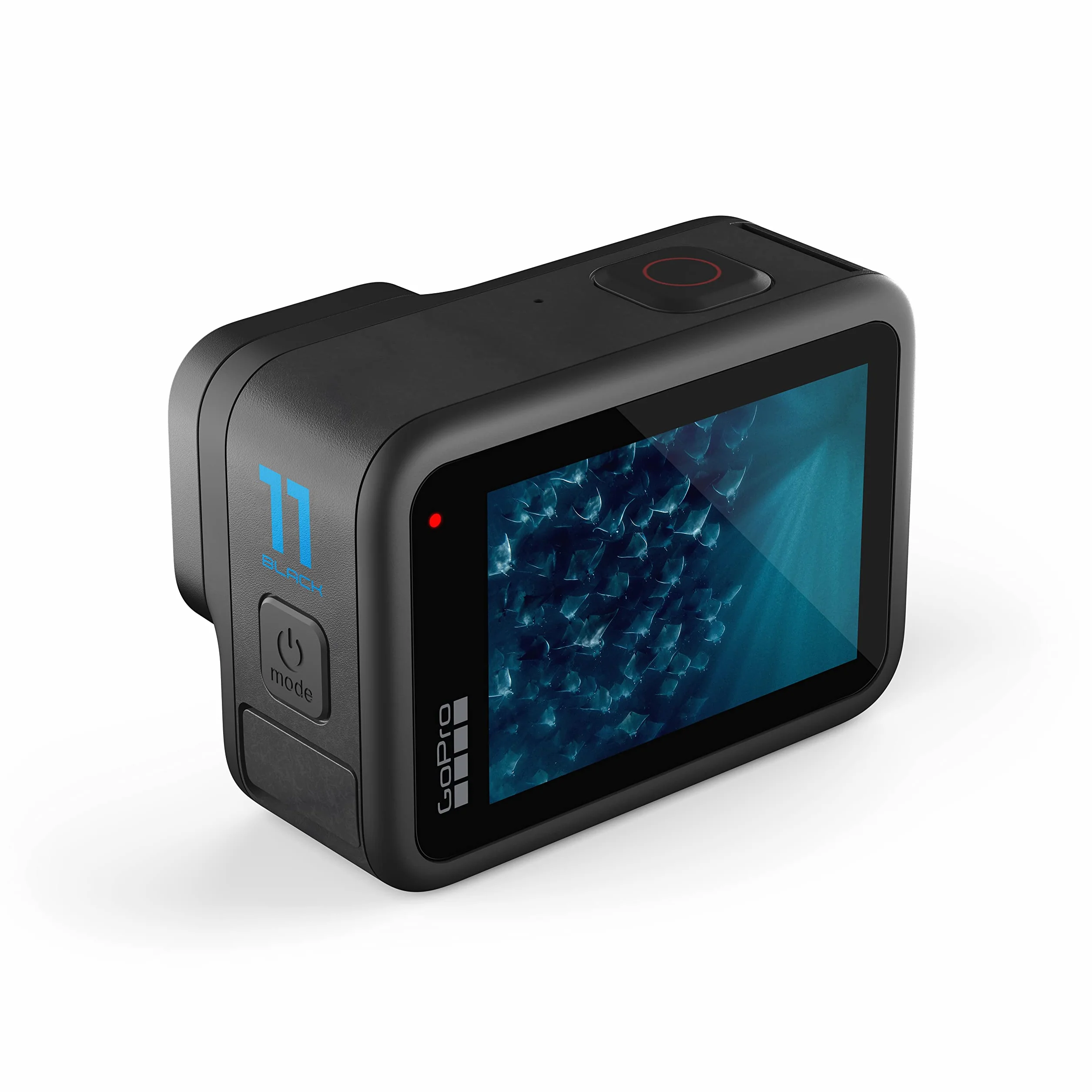 GoPro HERO11 Black — wodoodporna kamera sportowa z wideo Ultra HD 5.3K60, zdjęciami 27 MP, przetwornikiem obrazu 1/1,9", transmisją na żywo, kamerą internetową, stabilizacją