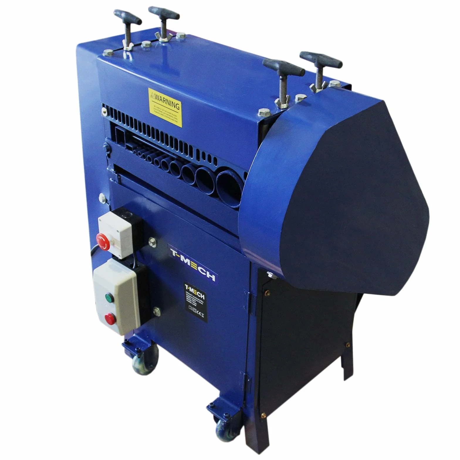 T-Mech Elektryczna maszyna do ściągania kabli 1,5-55 mm, automatyczny ściągacz kabli z prędkością 30 m/min, pojemność 600-2800 kg/dzień | zawiera 2 dodatkowe ostrza, idealny do recyklingu miedzi
