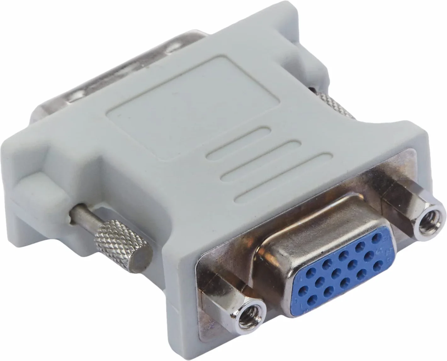 conecto CC20103 Adapter do monitora analogowego do żeńskiego monitora DVI-D męskiego VGA (24+1 biegun męski/15 biegunów), szary