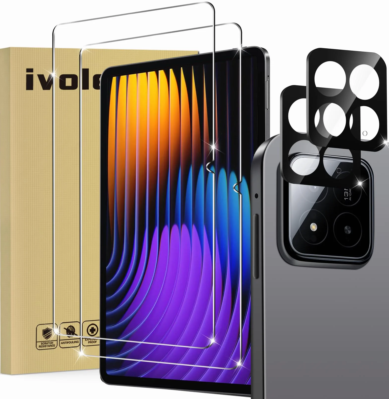 ivoler Ochraniacz ekranu Xiaomi Pad 7 Pad 7 Pro Poco Pad X1 11,2 cala szkło hartowane 2 szt.