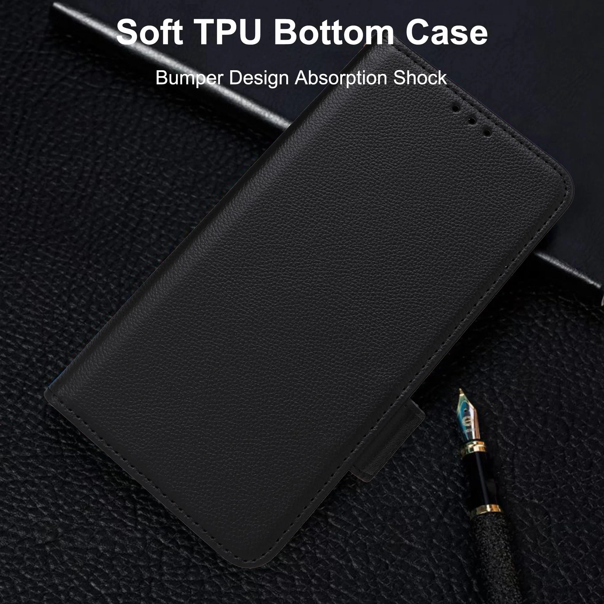 Etui Oppo A5 Pro 4G/5G z klapką, skóra poliuretanowa, szkło premium, stojak, magnes
