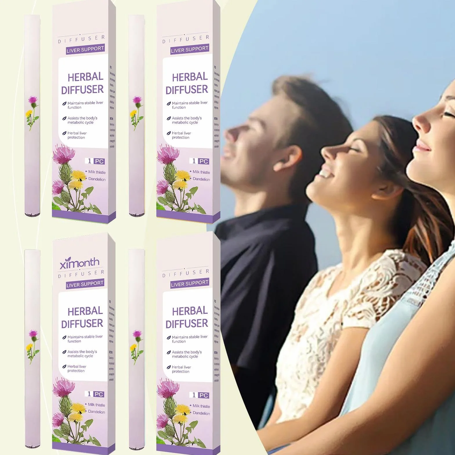 Dyfuzor do aromaterapii – 11,8 x 1,0 cm, naturalne orzeźwiające wsparcie dla roztworu stresowego, relaks z kojącymi niezbędnymi olejkami, przenośny nawilżacz do hotelu, sypialni, miejsca pracy
