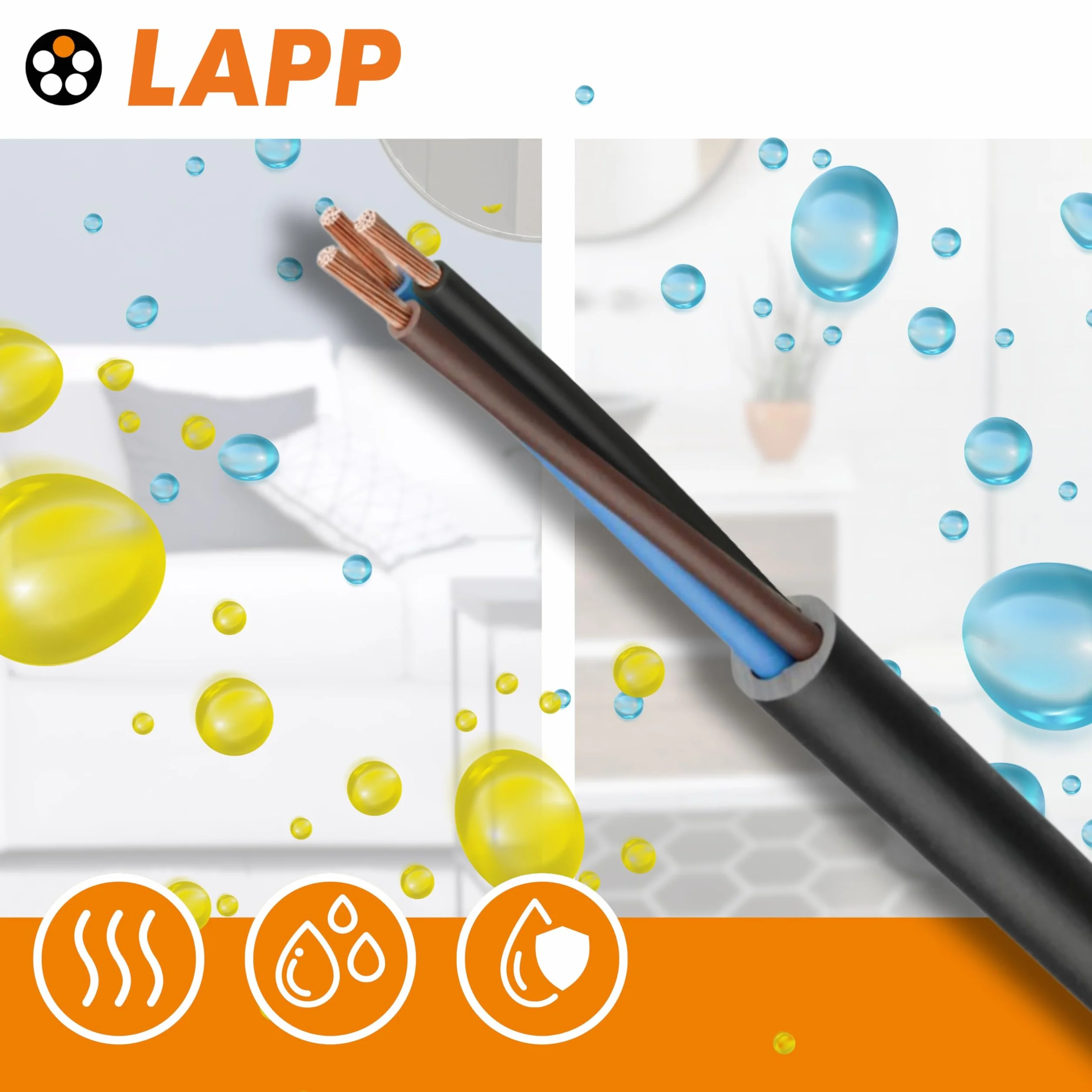 10 metrów Lapp 1600250 H05RN-F 2 x 0,75 mm² elastyczny przewód gumowy I odporny na promieniowanie UV I wytrzymały I cienki gumowy kabel bez przewodu ochronnego do urządzeń ręcznych i dekoracji