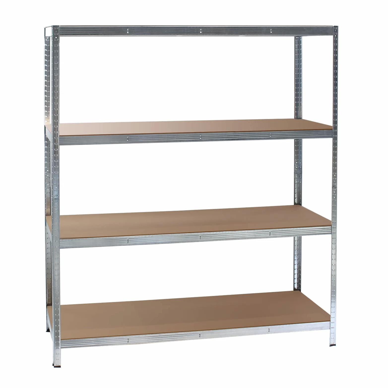 Wiltec Regał magazynowy z ocynkowanej stali 160 x 60 x 180 cm, regał garażowy do 700 kg z montażem bez narzędzi, regał do garażu, piwnicy i magazynu