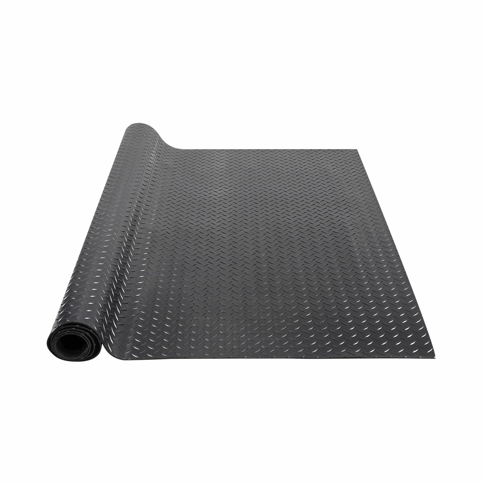 VEVOR Gumowa mata podłogowa z diamentową płytą, 3 mm x 1,2 m x 1,8 m, gumowa mata podłogowa SBR, łatwa do czyszczenia, gumowa mata diamentowa do samochodów, garażu, siłowni, czarna