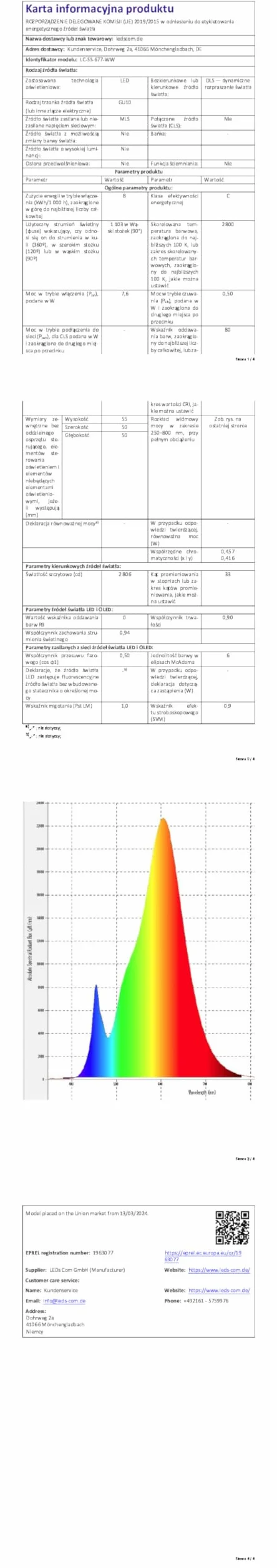ledscom.de Zestaw 10 reflektorów ogrodowych z kolcem uziemiającym PIRK z wtyczką Schuko do użytku na zewnątrz, czarny, w tym GU10 LED (ciepła biel, 7,6 W każdy, 1103 lm, 33°)
