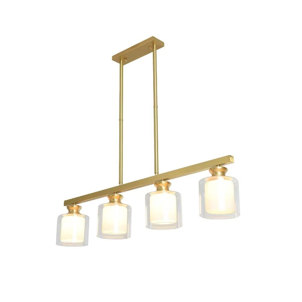 Lampa wisząca z 4 światłami w kolorze nordyckiego złota