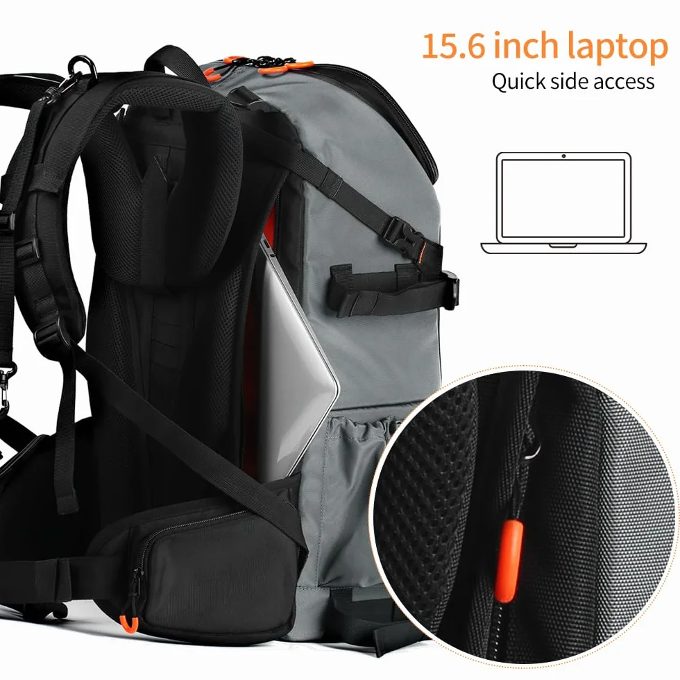 K&F CONCEPT Plecak na aparat 32L Wodoodporny 15,6-calowa kieszeń na laptopa