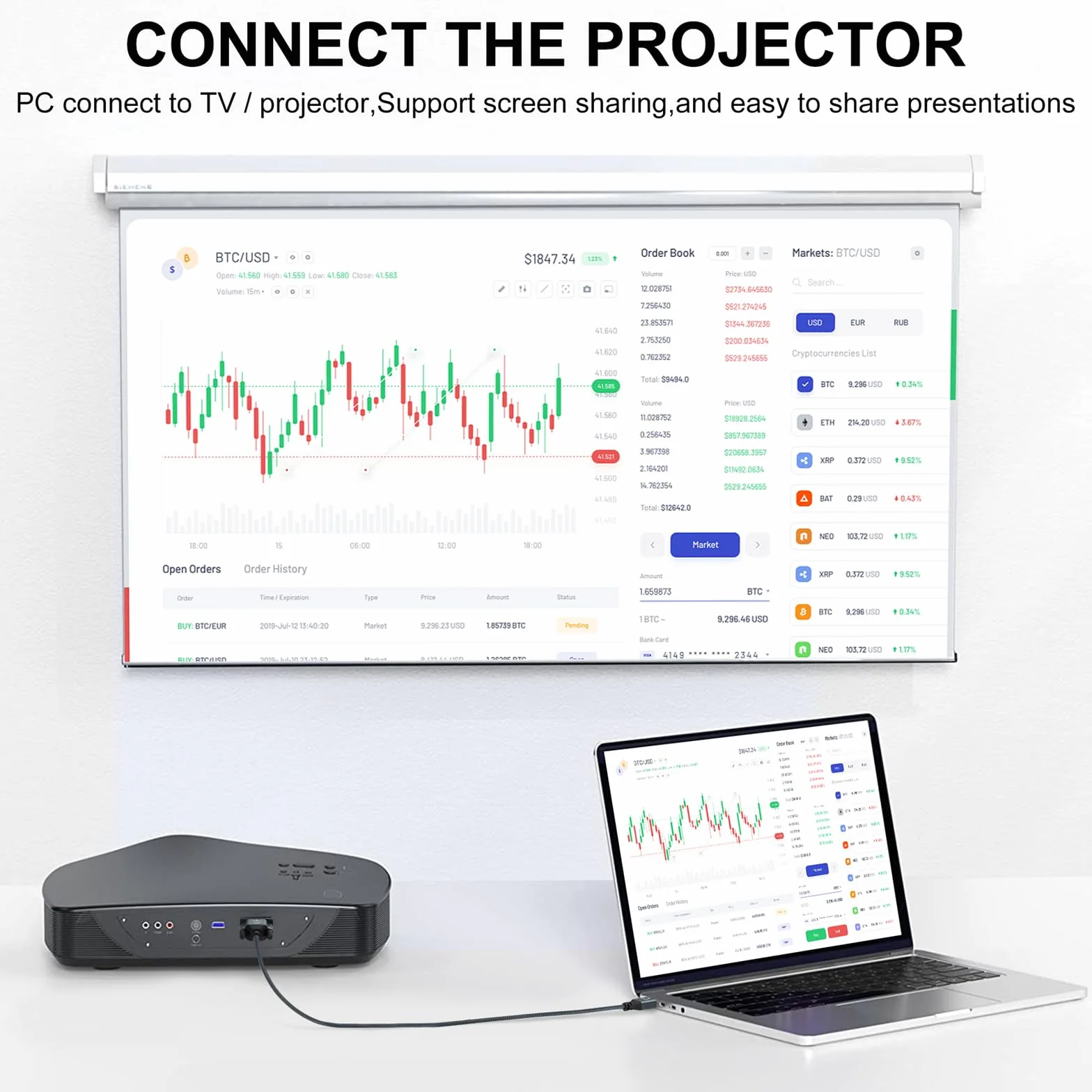 Thsucords Pleciony Kabel HDMI na VGA 1M (Męski na Męski), Kompatybilny z komputerem, laptopem, monitorem, projektorem