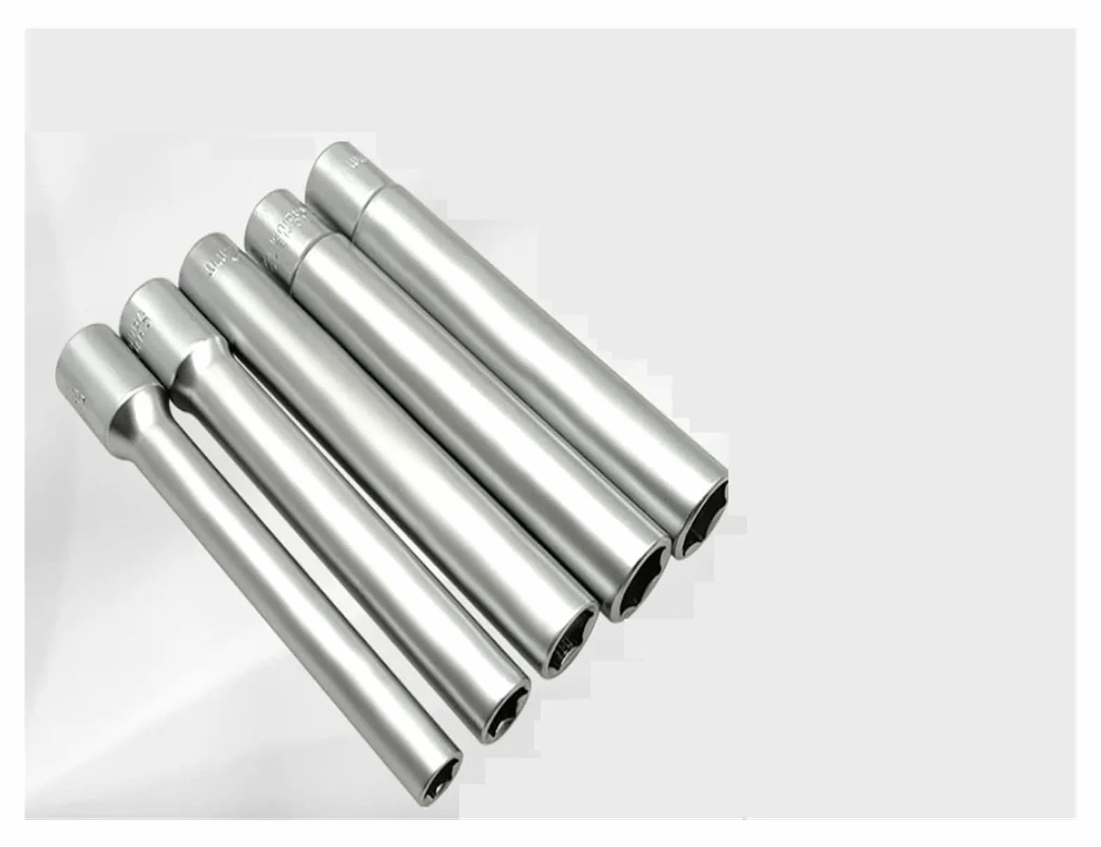 Zestaw 5 bardzo głębokich nasadek 3/20.3 cm do stali CR-V metryczne SAE Combo - 6 punktów 5/20.3 cm 13/40.6 cm + 12 punktów 14 mm 16 mm 18 mm do naprawy samochodów