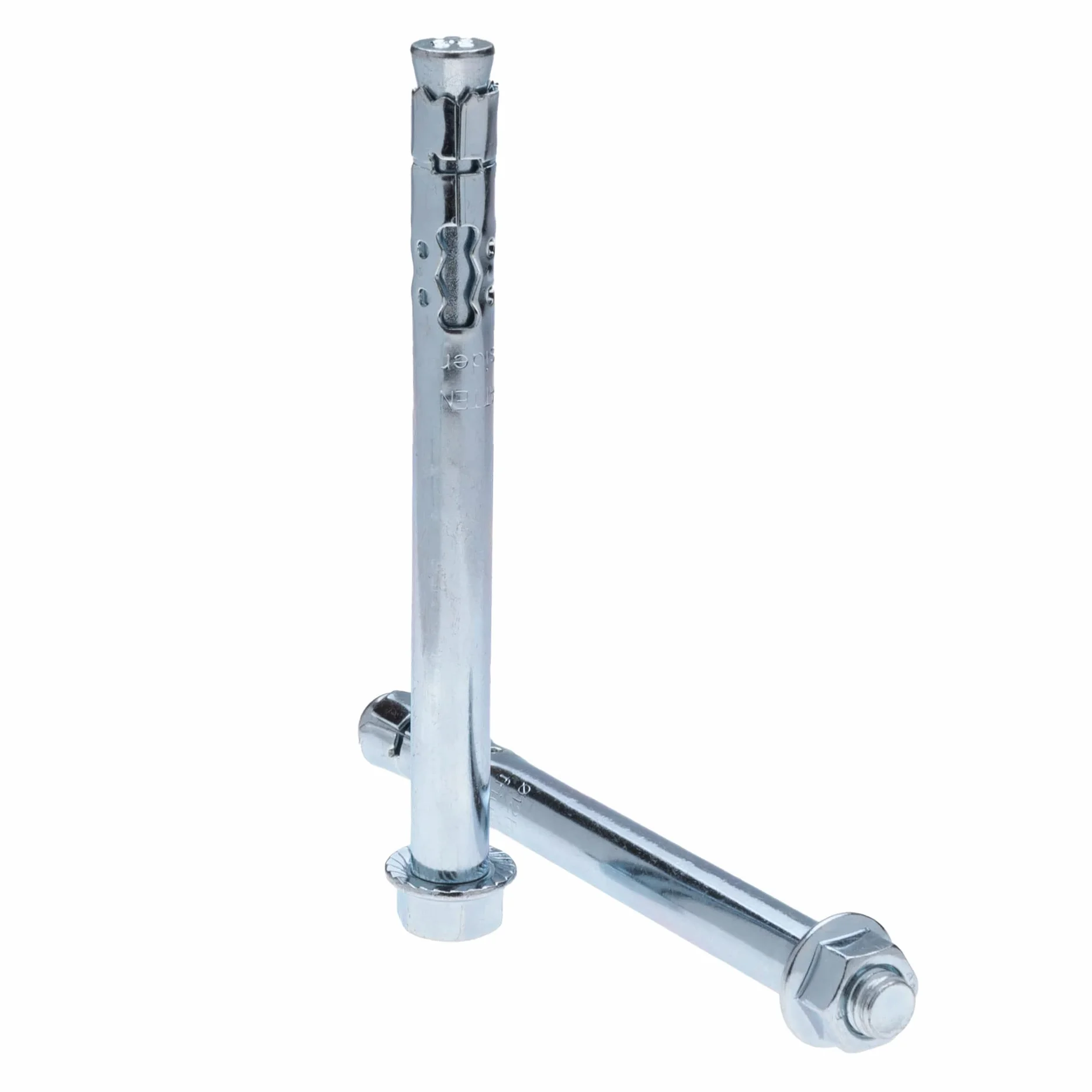 12 mm X 99 mm Kotwa tulejowa z nakrętką sześciokątną, śruba rozporowa z kołkiem gwintowanym, metalowy kołek rozporowy, wstępnie zmontowane kotwy klinowe do muru betonowego, ściany z cegły (Pack of 2)