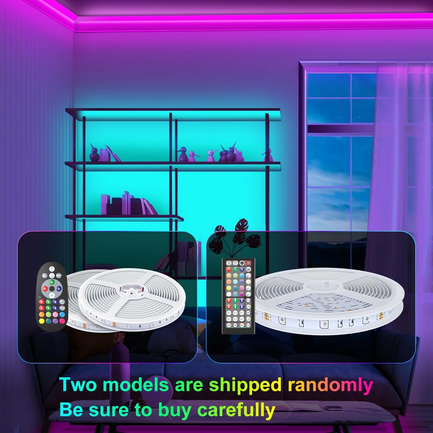 Taśma LED 20 m, Bluetooth LED, RGB, zmiana kolorów, łańcuch świetlny LED, 20 m, sterowany za pomocą aplikacji, pilot zdalnego sterowania, synchronizacja z muzyką, do sypialni, TV, domu, szafy