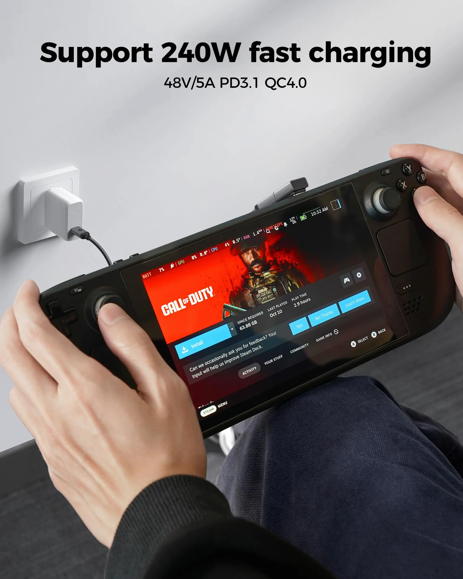 Silkland Adapter kątowy USB C 90 stopni USB 4.0 40 Gbps PD3.1 240 W OTG