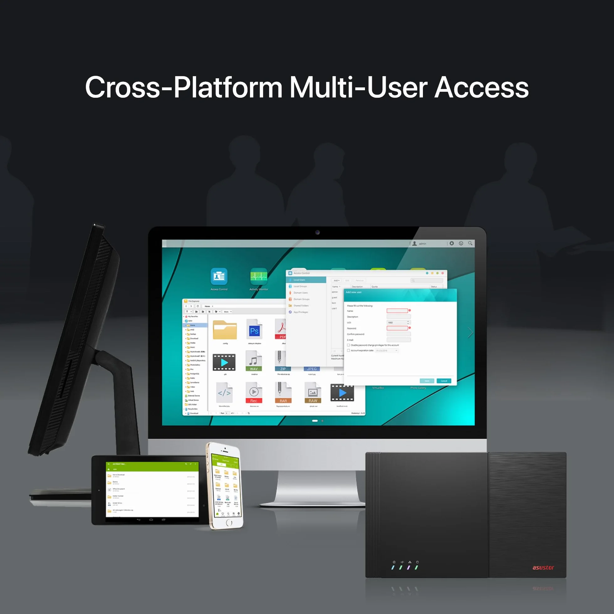 Asustor Flashtor 6 FS6706T - 6 Bay Pure M.2-SSD-NAS pamięć sieciowa obudowa, Quad Core 2.0 GHz, gniazdo SSD Six M.2, podwójne porty 2.5 GbE, 4 GB RAM DDR4 (Diskless)