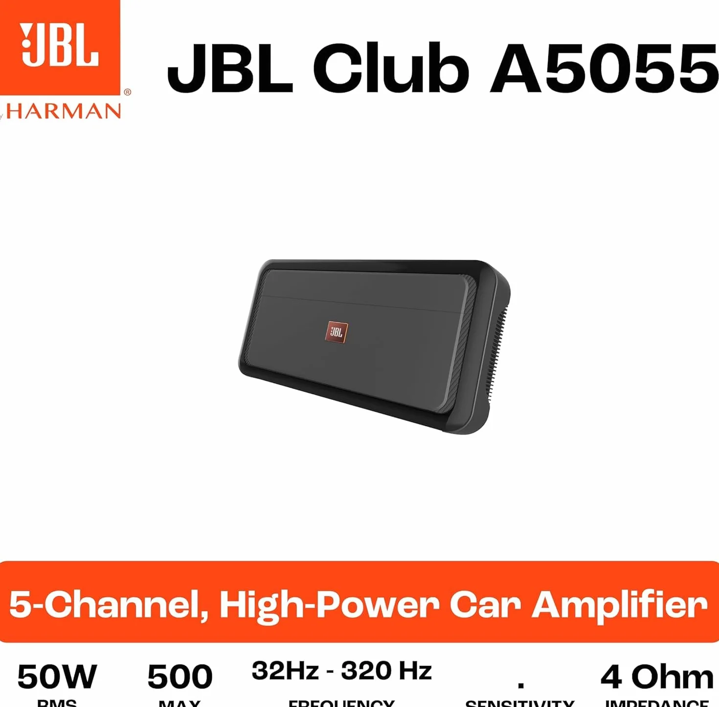 Jbl CLUBA5055 Wzmacniacz, Czarny, 28 x 23 x 11 cm