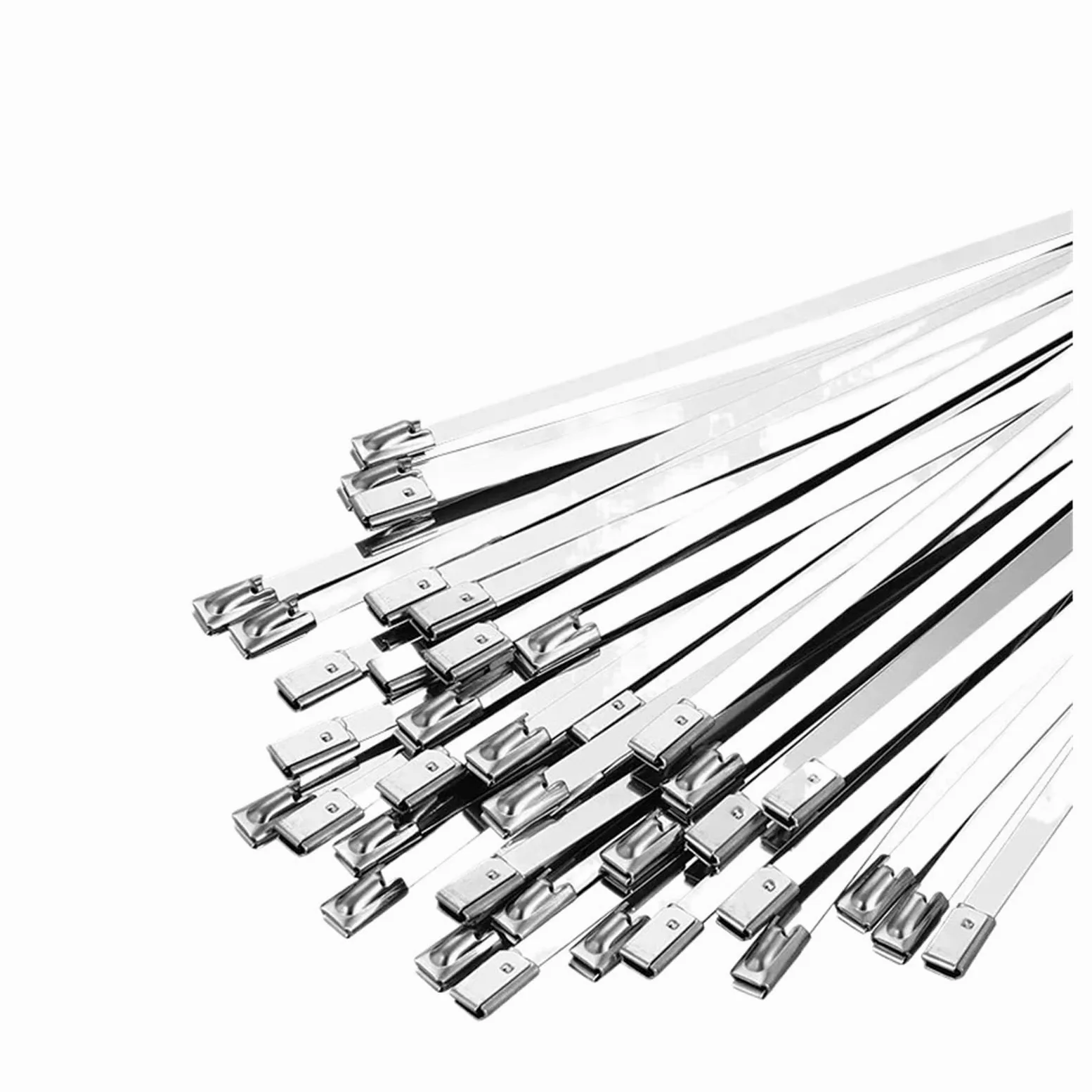 Metalowe opaski zaciskowe, Metalowe opaski kablowe ze stali nierdzewnej 304, opakowanie 100 sztuk 7,9x(100-1000) mm(7.9x300mm)
