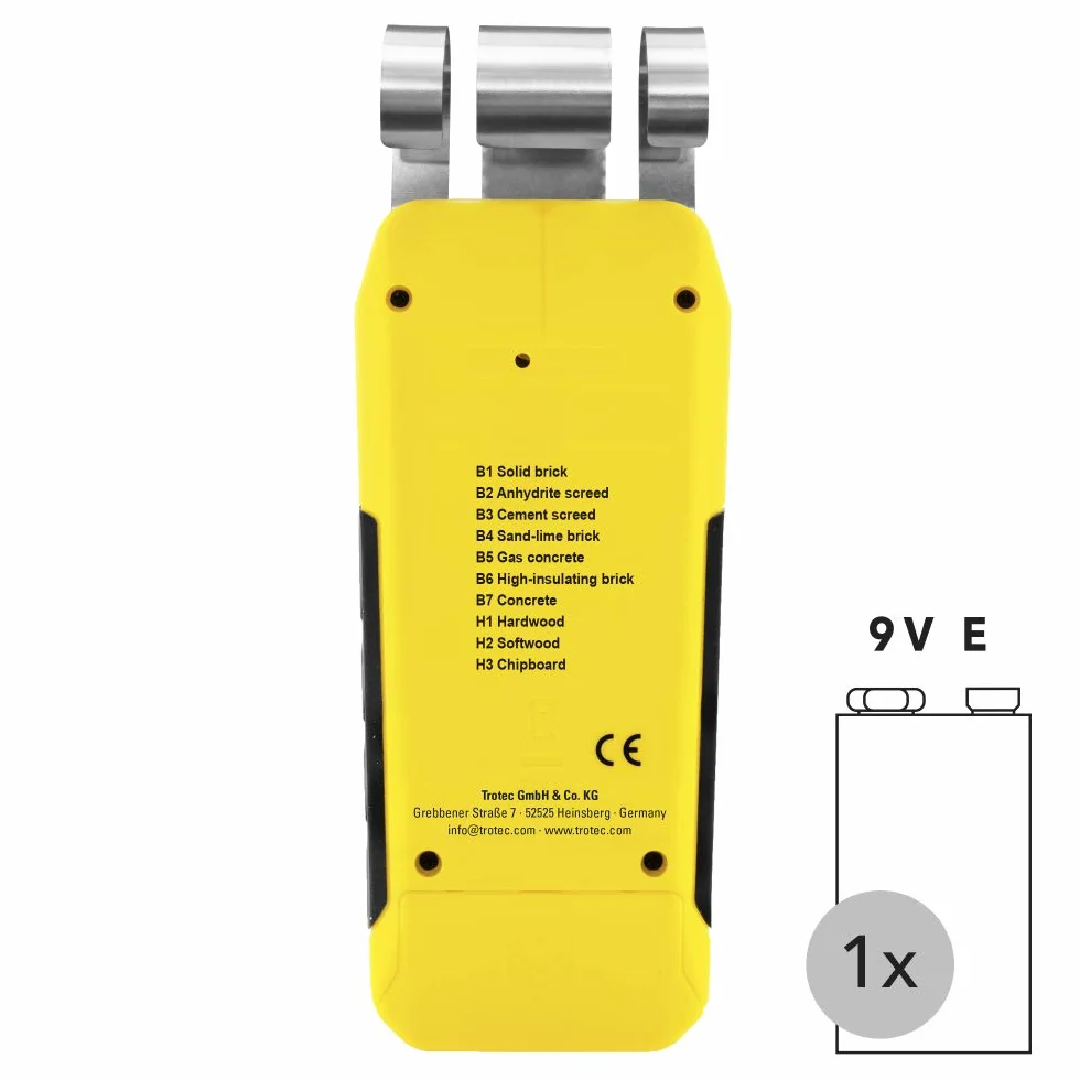 TROTEC Miernik wilgotności BM40 (0-50 mm). Ustawianie 10 krzywych materiałów dla najważniejszych rodzajów drewna i materiałów budowlanych