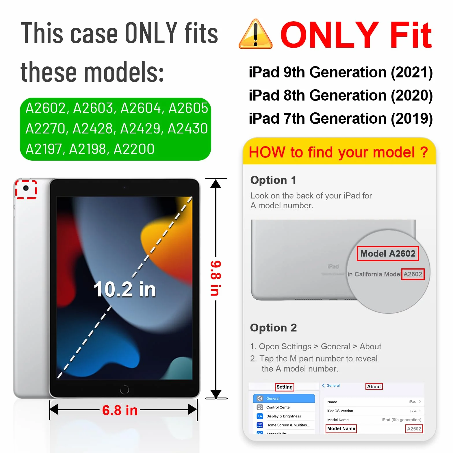 Fintie Gliter Etui na iPad 10,2 cala 9/8/7 generacji (model 2021/2020/2019) – Przezroczysta, brokatowa osłona z uchwytem na rysik, odporna na wstrząsy, błyszcząca tylna część i automatyczne włączanie