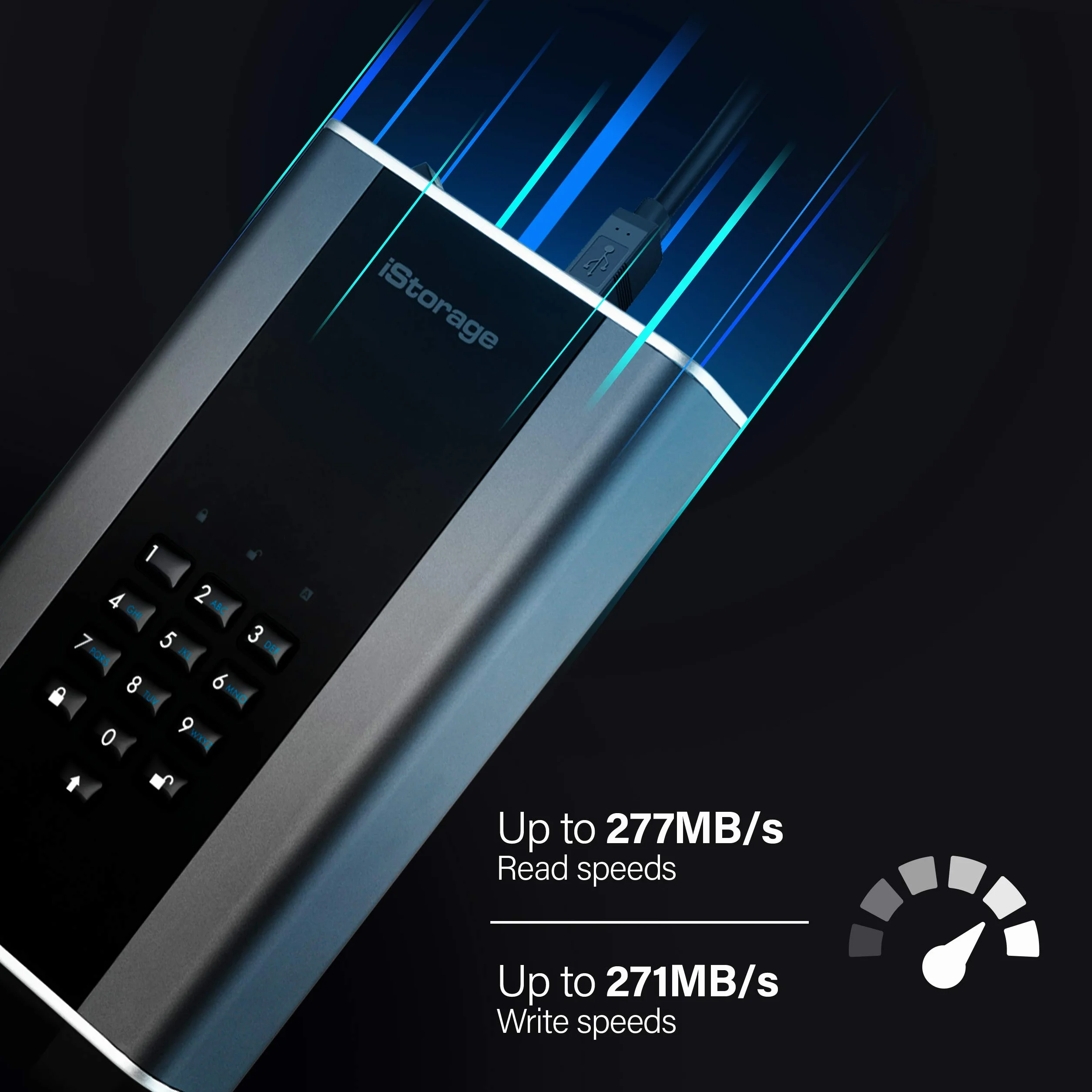 iStorage diskAshur DT2 1 TB Secure Encrypted Desktop Hard Drive FIPS Level-2