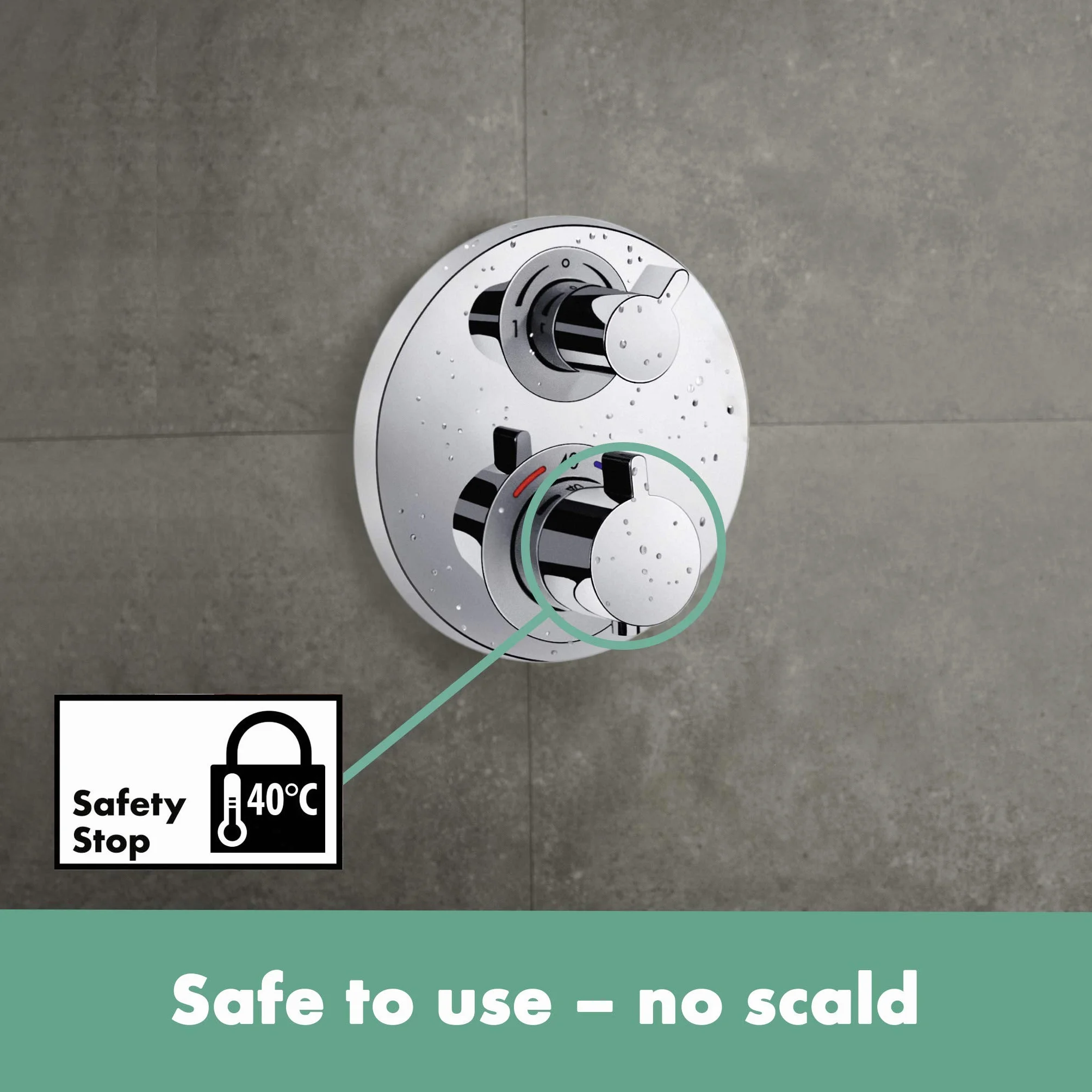 Hansgrohe Ecostat S Bateria Łazienkowa, Srebrny