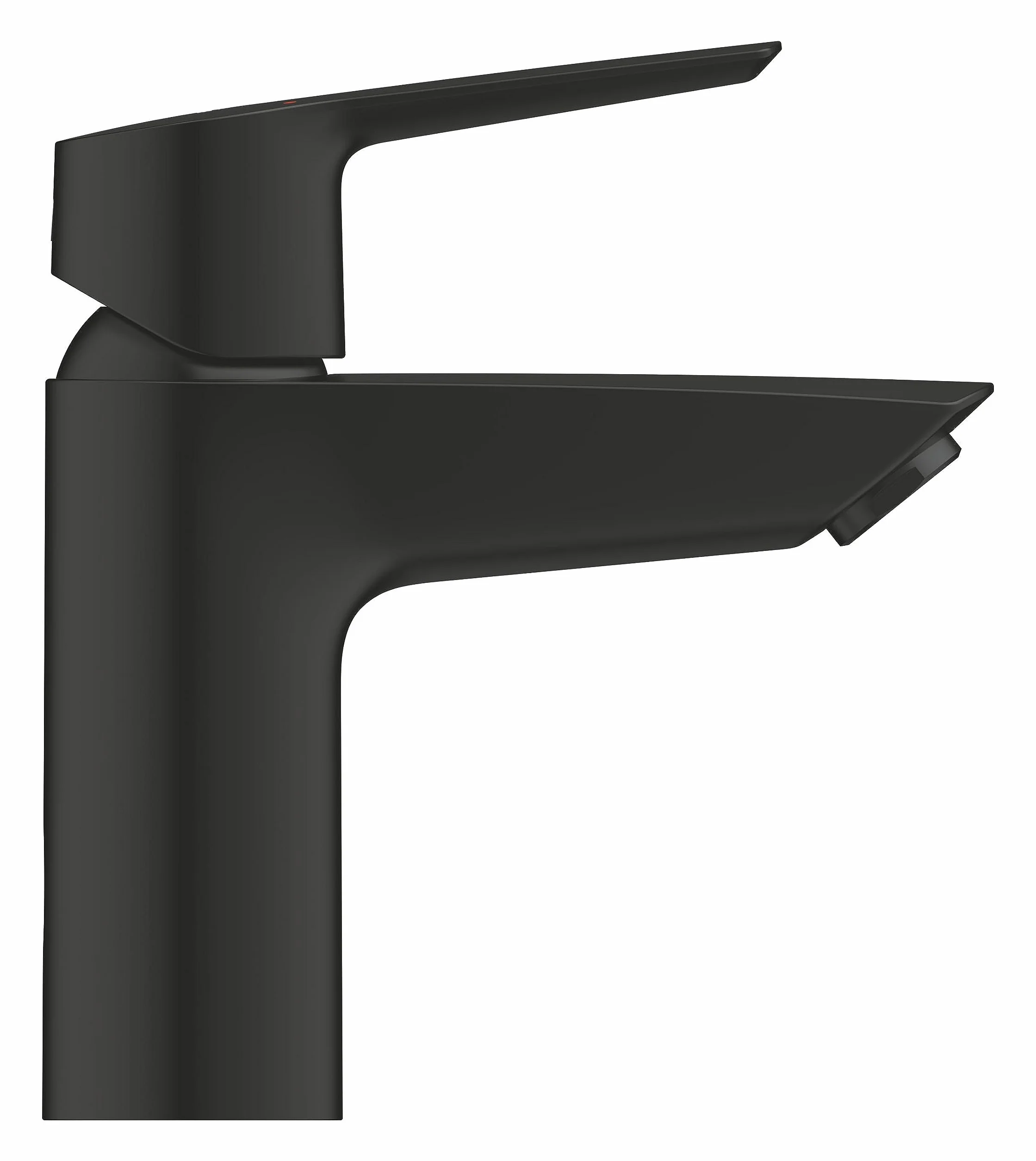 GROHE Start - bateria łazienkowa oszczędzająca wodę (wysokość 17 cm, z zestawem odpływowym Push-open, z narzędziem montażowym), matowa czerń, 235502432