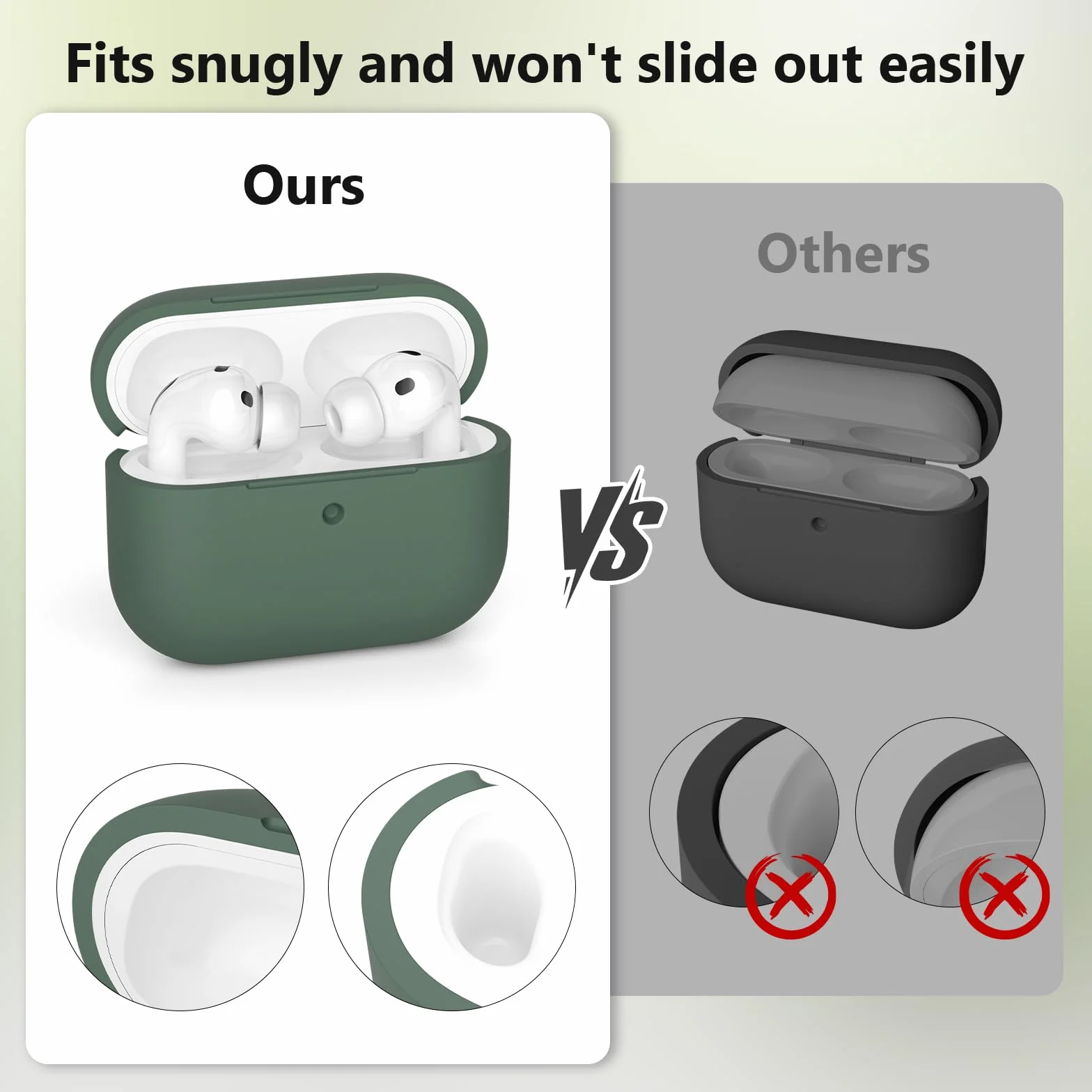 Silikonowe etui AirPods Pro 3 odporne na wstrząsy z zestawem do czyszczenia i smyczą
