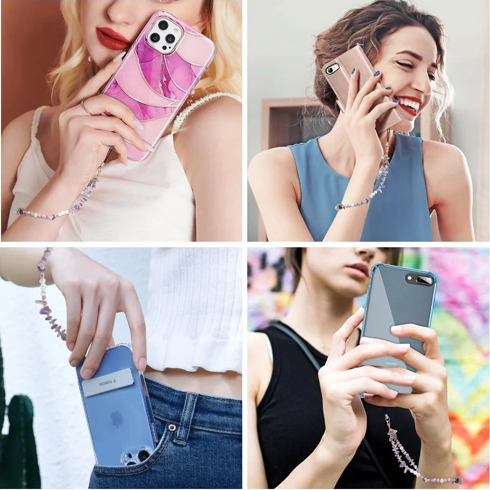 OFFCUP Zawieszka do Telefonu Anty-Zgubiony Pasek na Nadgarstek Brelok Kryształ