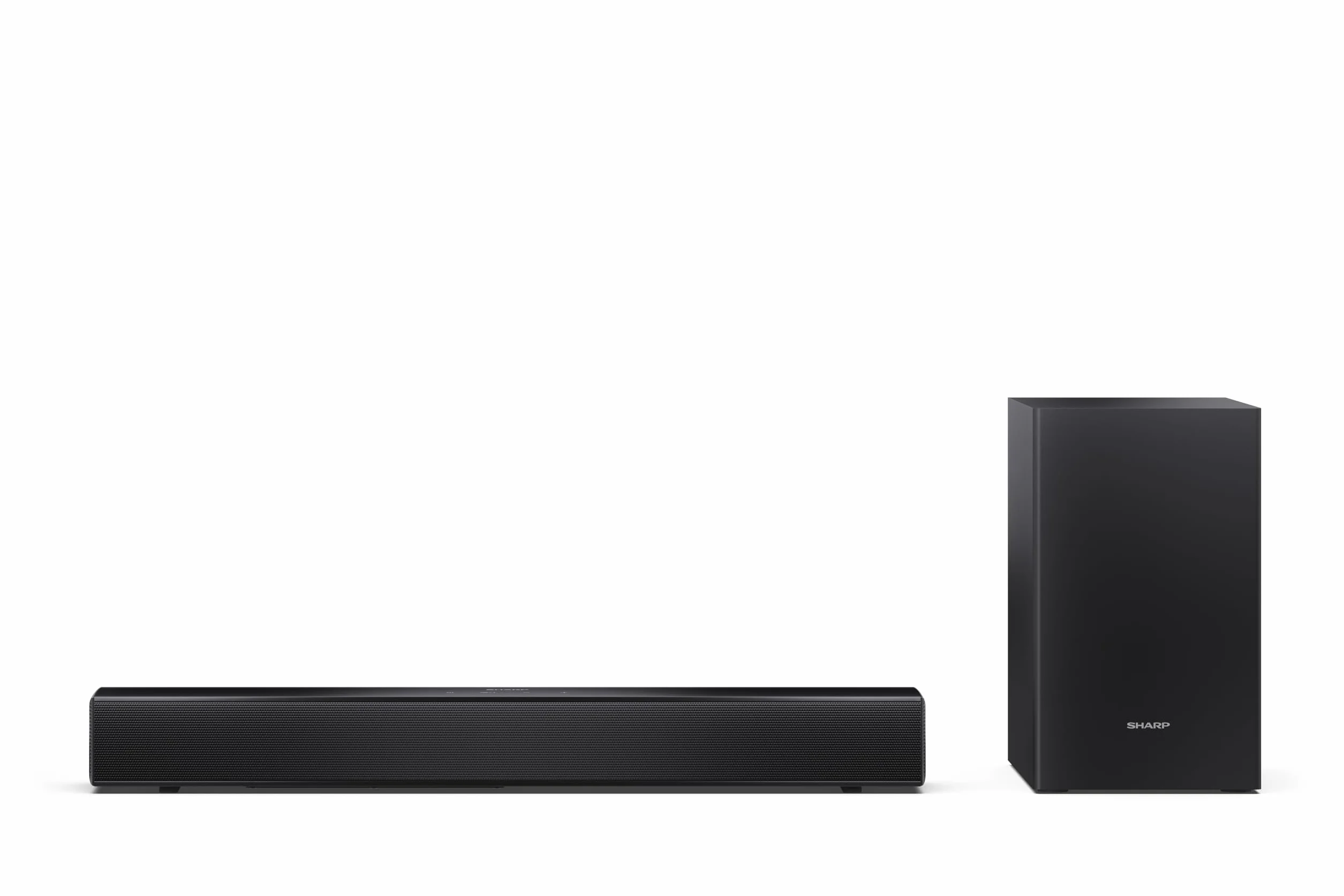 Sharp HT-SBW121 Soundbar 2.1 Slim z bezprzewodowym subwooferem, Bluetooth z HDMI ARC/CEC, 240W, cyfrowy optyczny dźwięk, AUX, USB Playback, 55 cm, kolor czarny