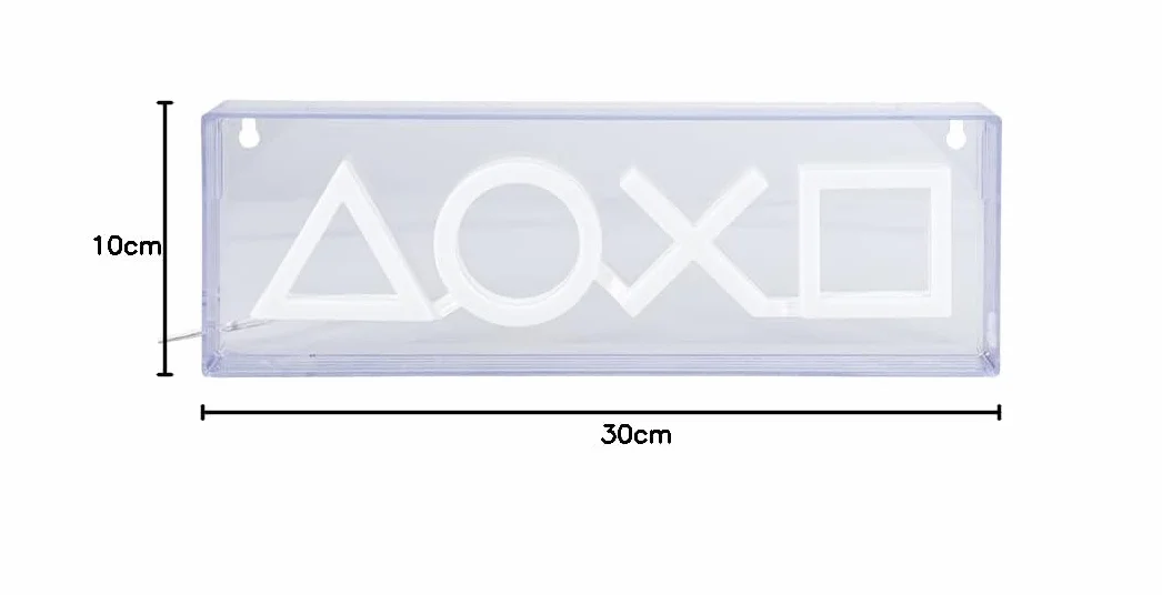 Paladone PlayStation neonowa lampa LED, wolnostojąca lub montowana na ścianie, akcesoria do pokoju gier i dekoracje dla graczy