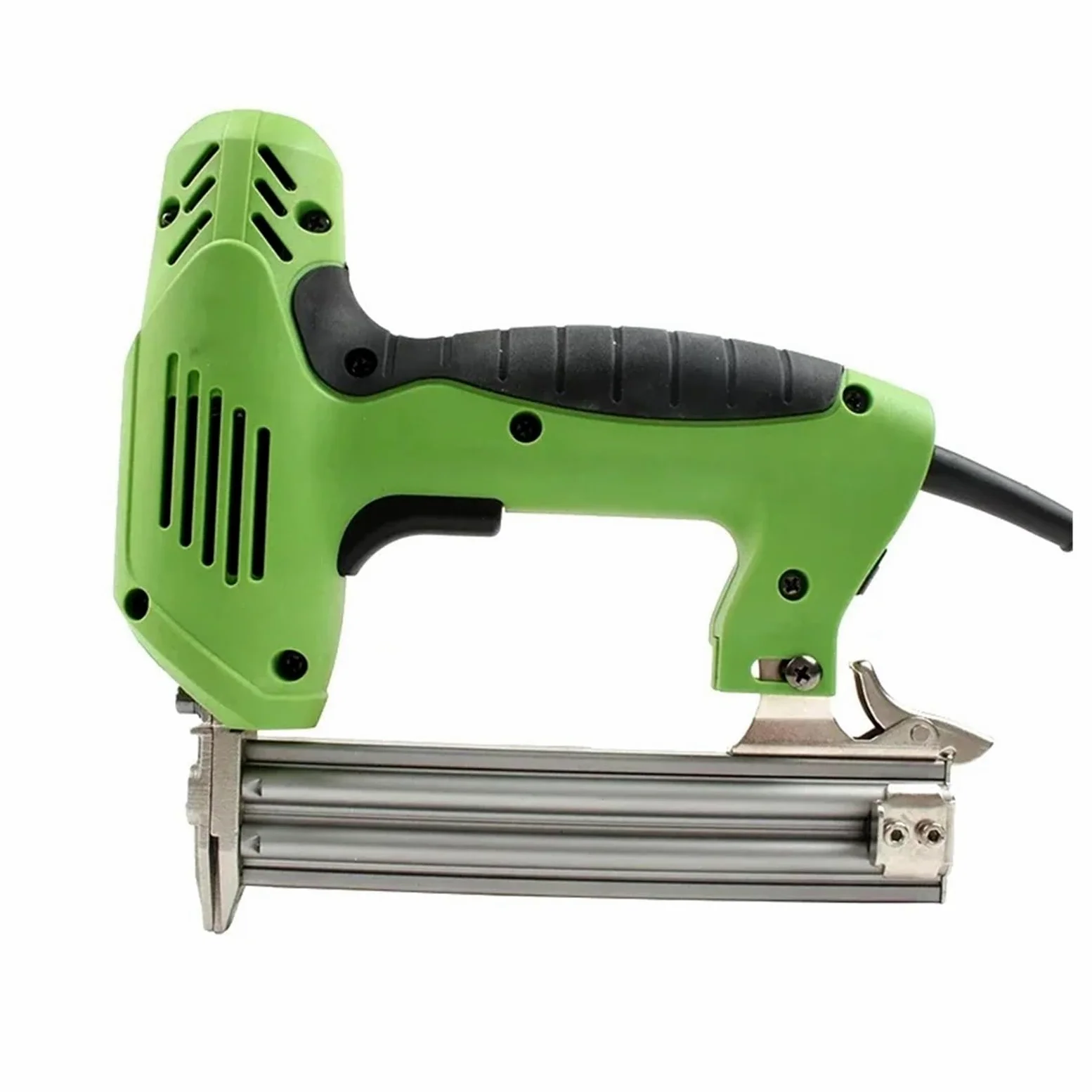 1800W F30 Elektryczny Pistolet Do Gwoździ DIY Budowa Mebli Elektronarzędzia Do Paznokci Elektryczny Pistolet Do Gwoździ Zszywacz Do Drewna Do precyzyjnego frezowania(Green)