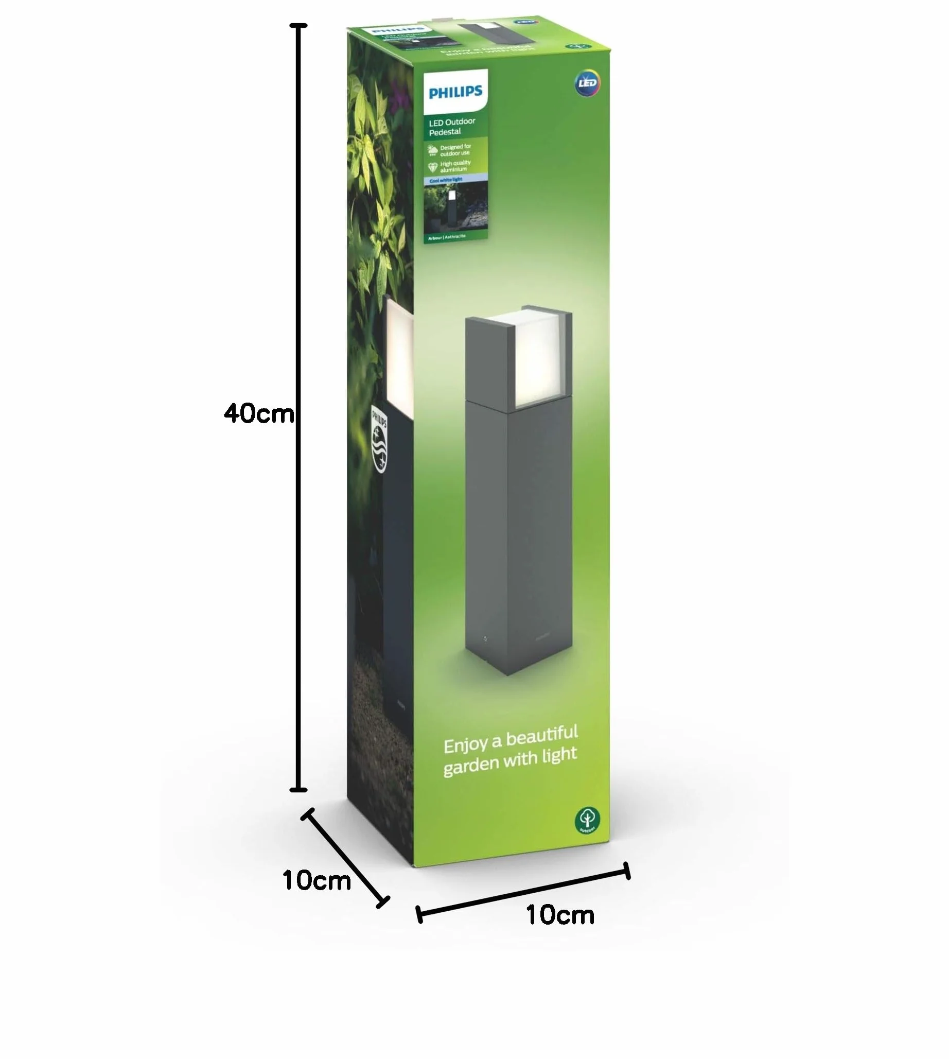 Philips myGarden Lampa stojąca / Latarnia Arbour 4000K antracytowy LED
