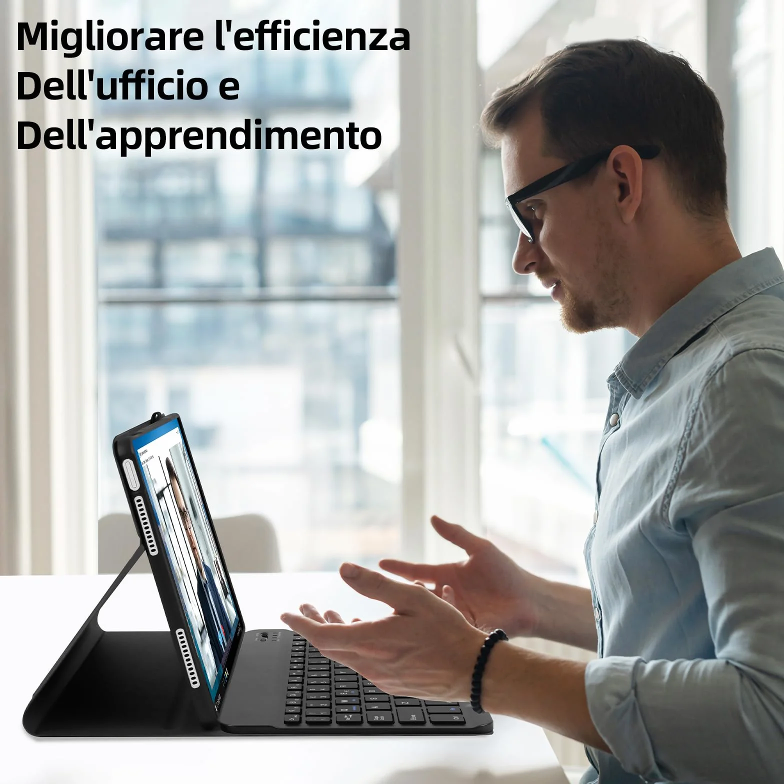 Etui na klawiaturę Lenovo Tab M11 11" Bluetooth QWERTY Wymienna klawiatura etui ochronne czarne
