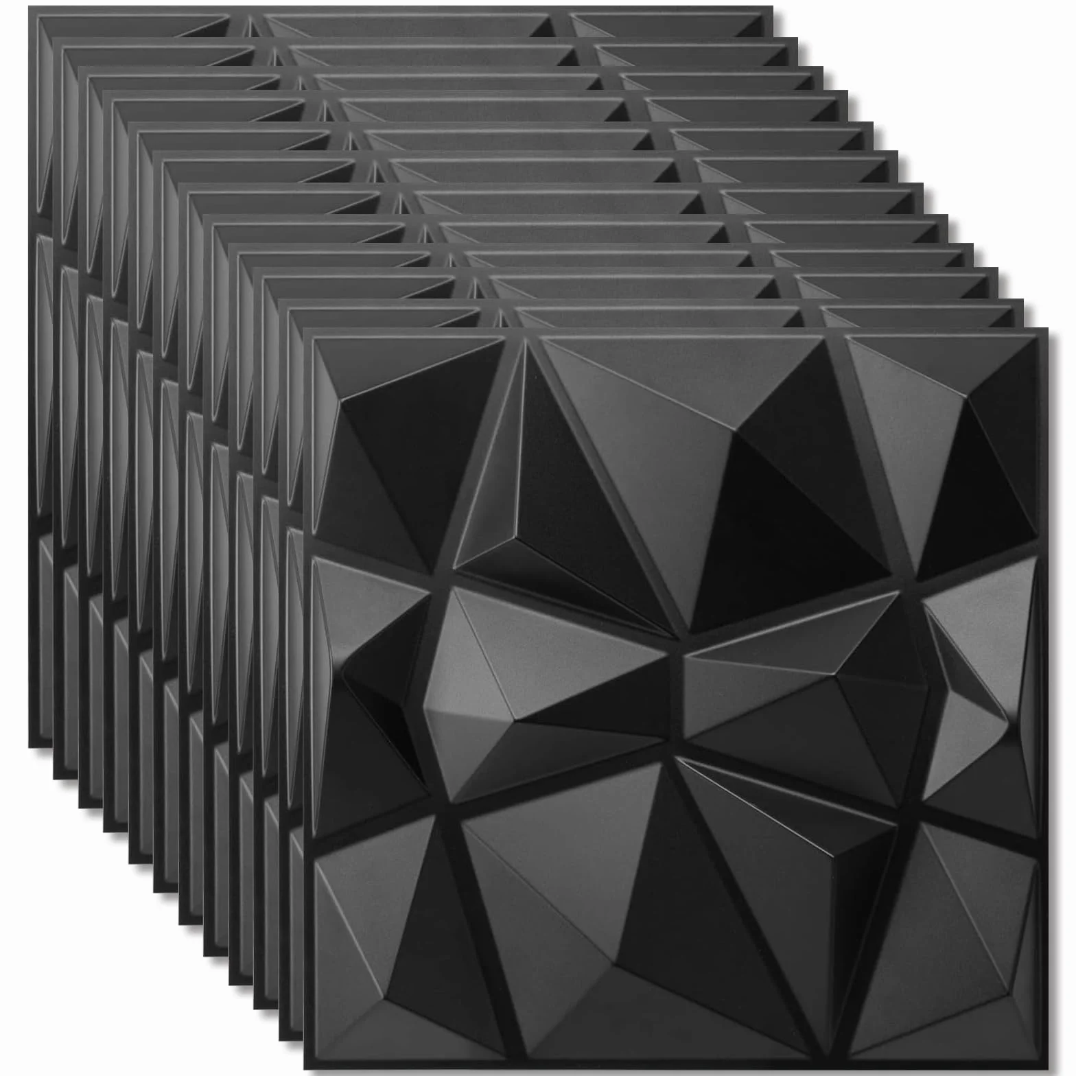 Panel 3D, panele elewacyjne, płyty sufitowe, tapeta czarna, do salonu, sypialni, 12 sztuk