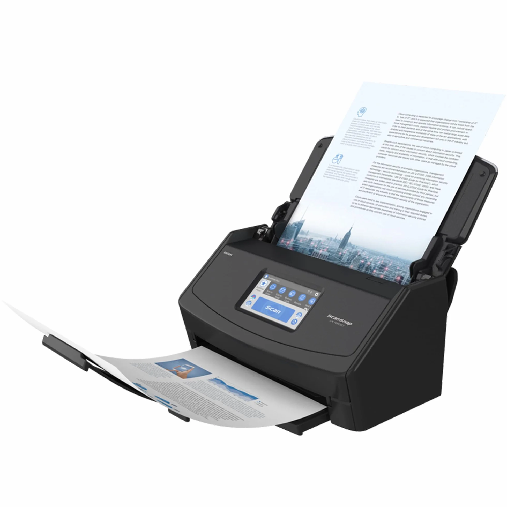 ScanSnap iX1600 Desktop skaner dokumentów czarny - 5 GHz - Duplex, ADF, A4, Wi-Fi, ekran dotykowy, USB 3.2
