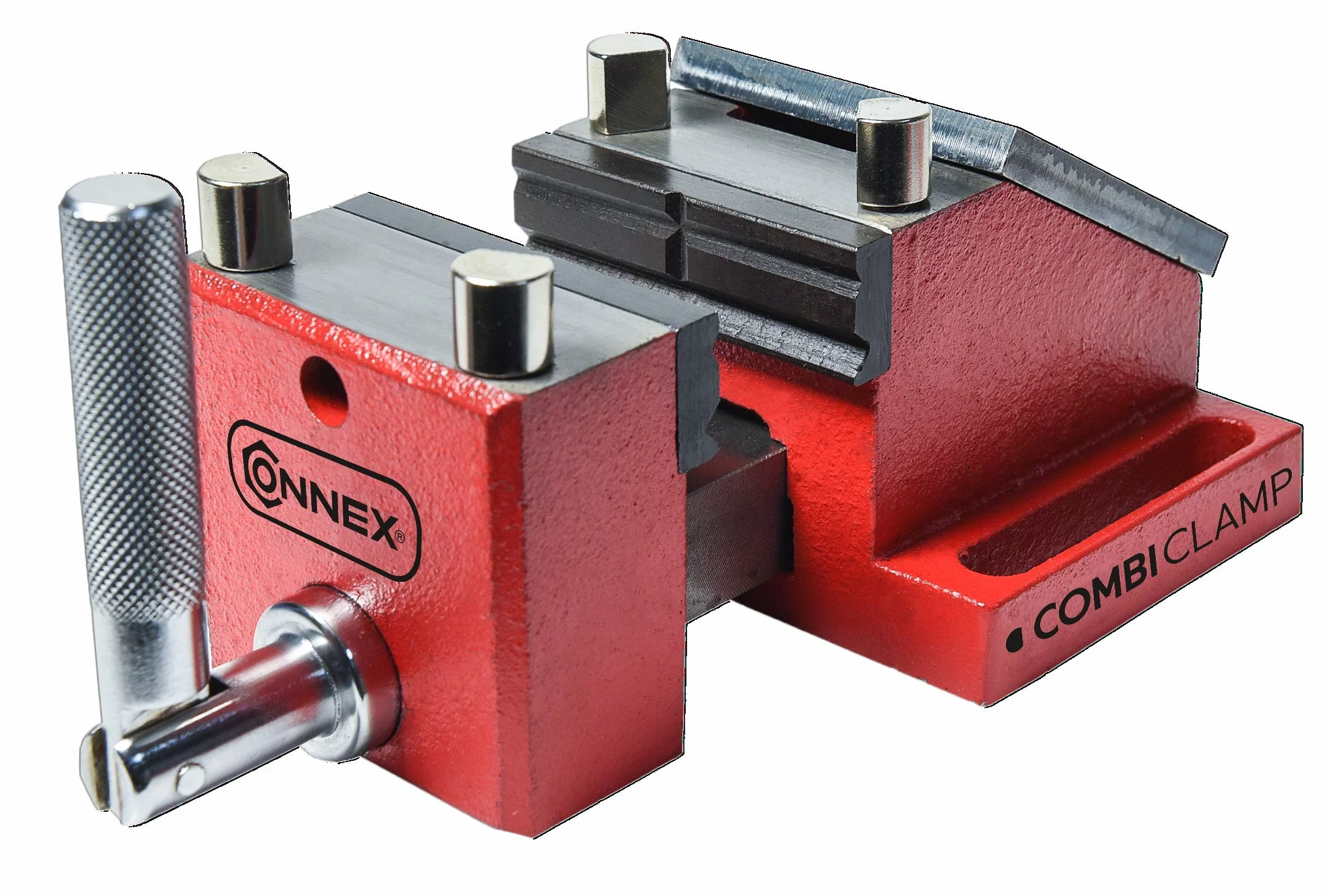 Connex COX875080"Combiclamp" imadło, srebrny/czerwony, 80 mm