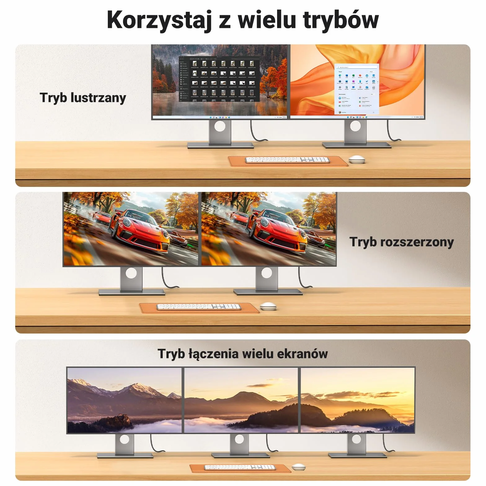UGREEN 4K@30Hz DP do HDMI Kabel, Jednokierunkowa Transmisja, Aluminiowa Taśma w Oplocie, Kabel Displayport do HDMI do Gier na Wielu Ekranach, Kompatybilny z Monitorem, Projektorem, HDTV, Laptopem（2M）